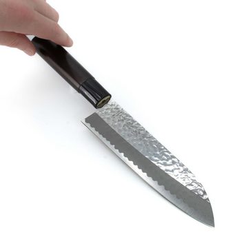 teayumi Asiamesser Sekiryu Santoku Hocho Kochmesser Silber Braun Schwarz