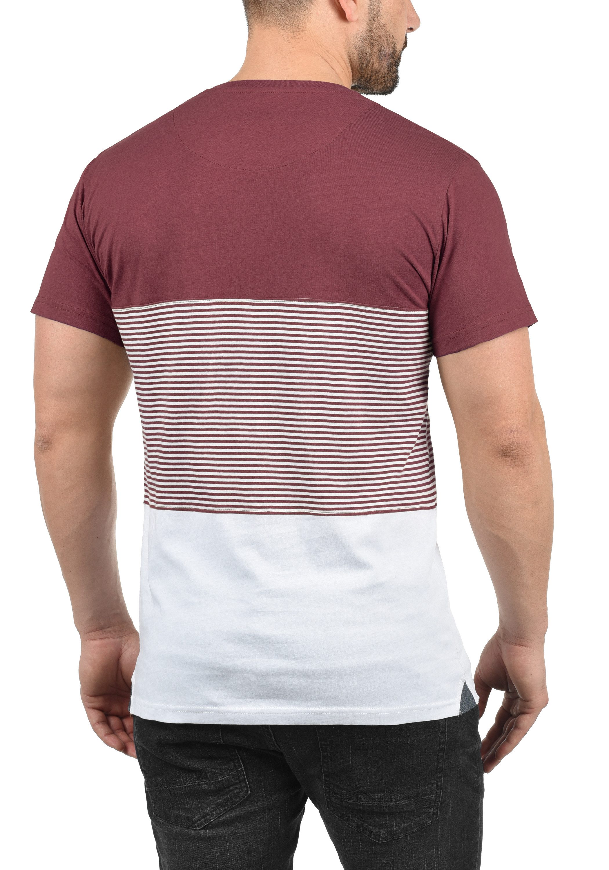 !Solid Rundhalsshirt SDMalte Kurzarmshirt mit Streifen und Brusttasche