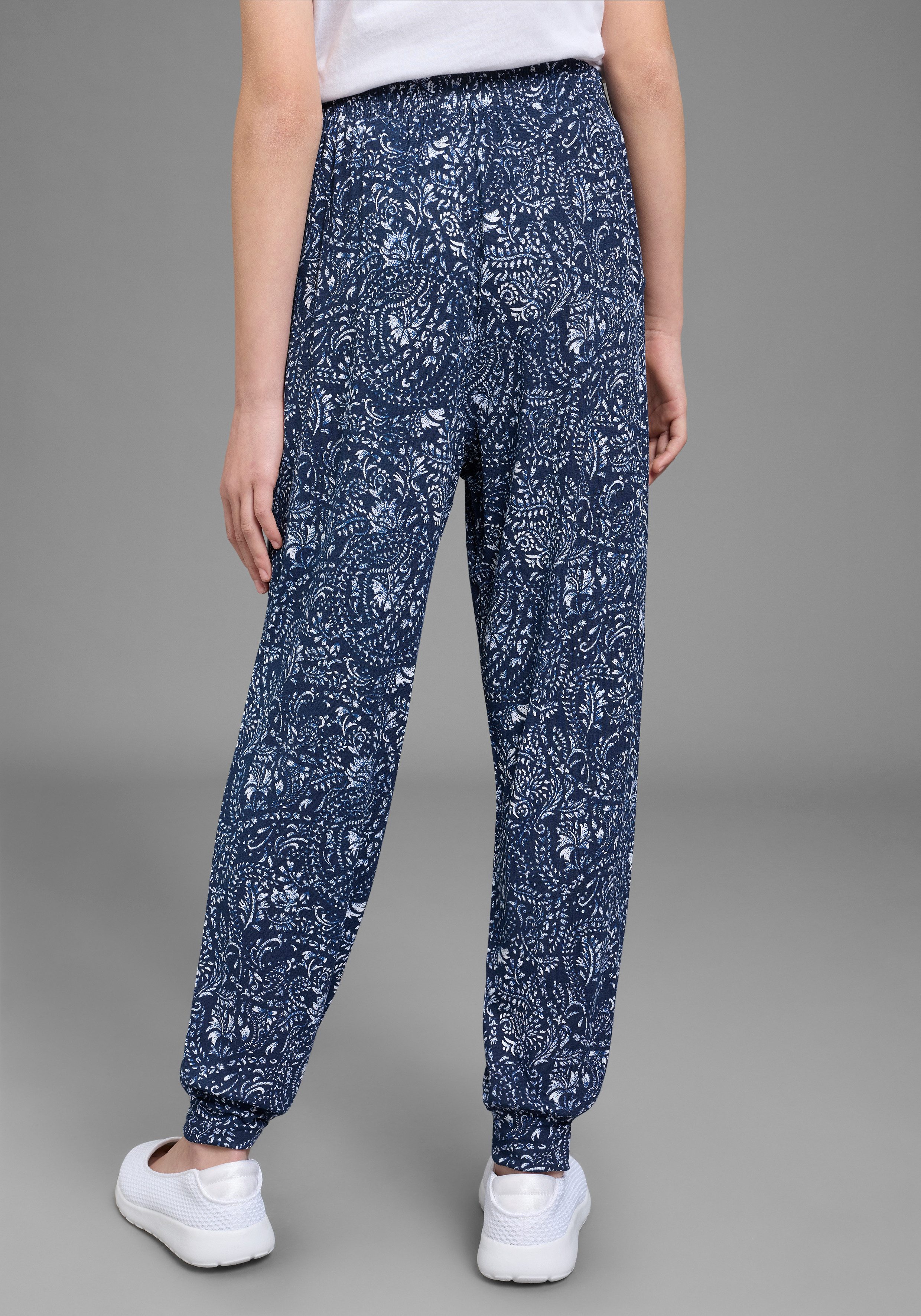 KIDSWORLD Jerseyhose Viskose Haremshose für Mädchen, bequeme Passform, aus weichem Single Jersey