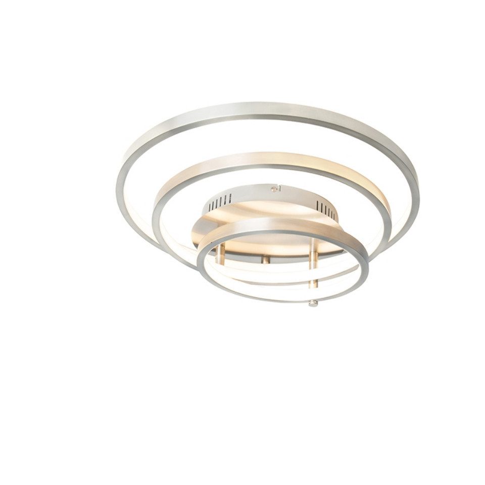 Qazqa Deckenleuchte Rondas, Dimmbar, LED fest integriert, Extra-Warmweiß, QAZQA Deckenleuchte, integrated, Stahl, Aluminium, Modern