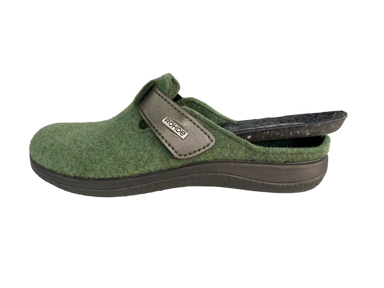 Rohde Rohde Damen Pantoffel 6549-62 Pesto grün Hausschuh