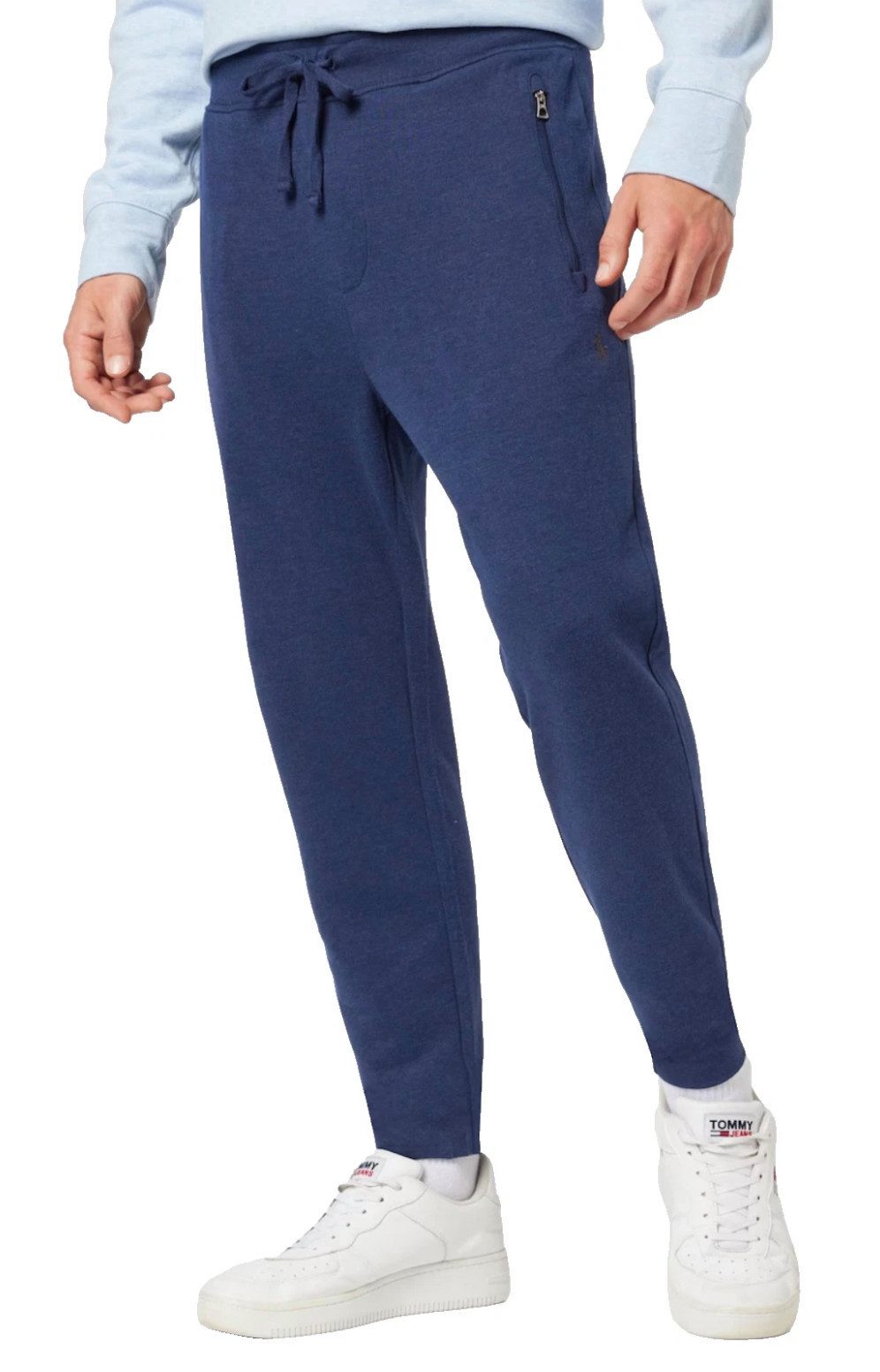 Polo Ralph Lauren Jogginghose Sweatpants Zip Navy Luxus Herren Sporthose Seitliche Reißverschlusstaschen, Reißverschlusstasche hinten
