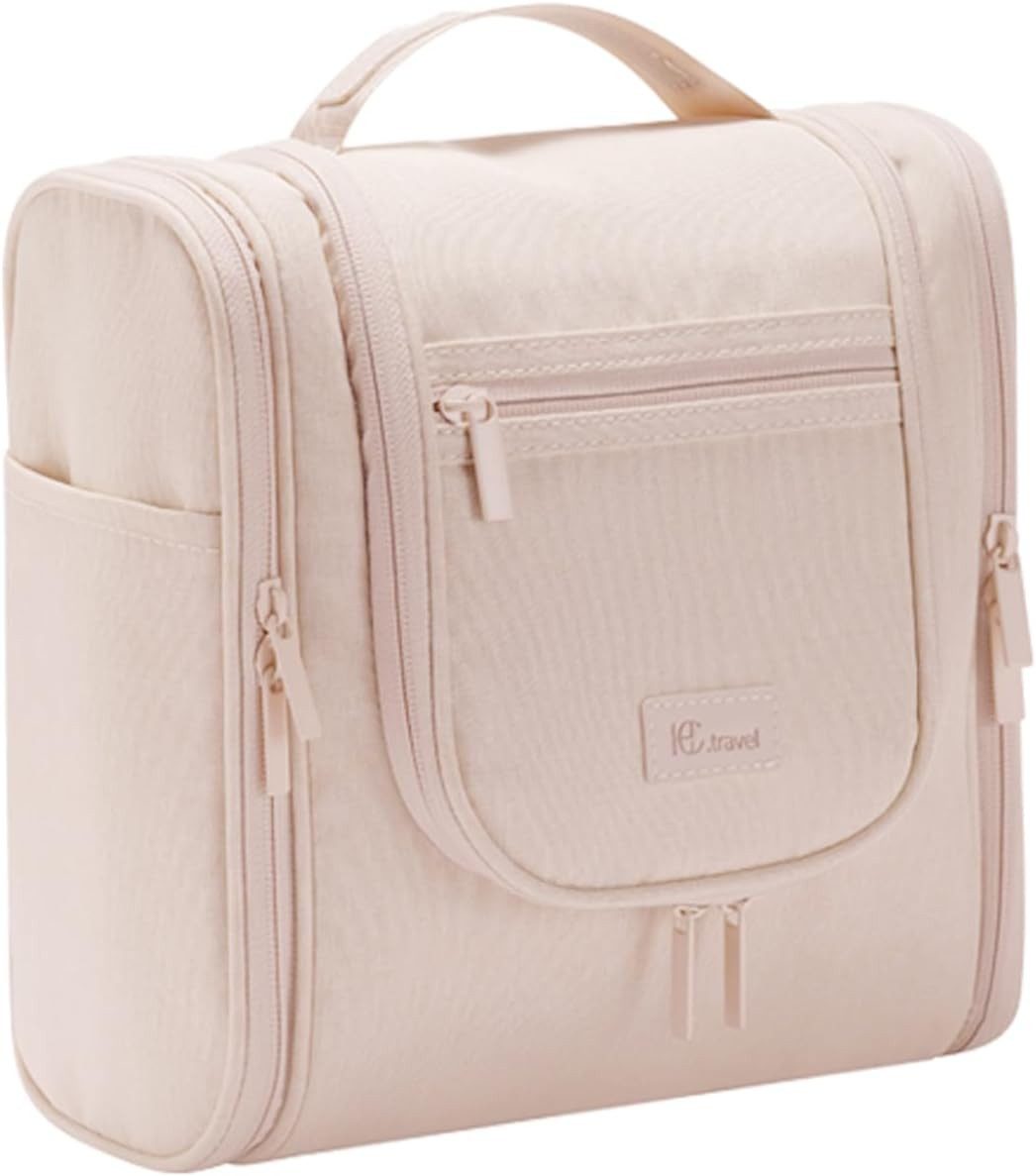 LIANNA Kulturbeutel Aufhängbarer Kulturbeutel Weiß, Premium Kosmetiktasche Damen Herren (Set, 1-tlg., Aufhängbarer Kulturbeutel Weiß, Premium Kosmetiktasche Damen Herren)