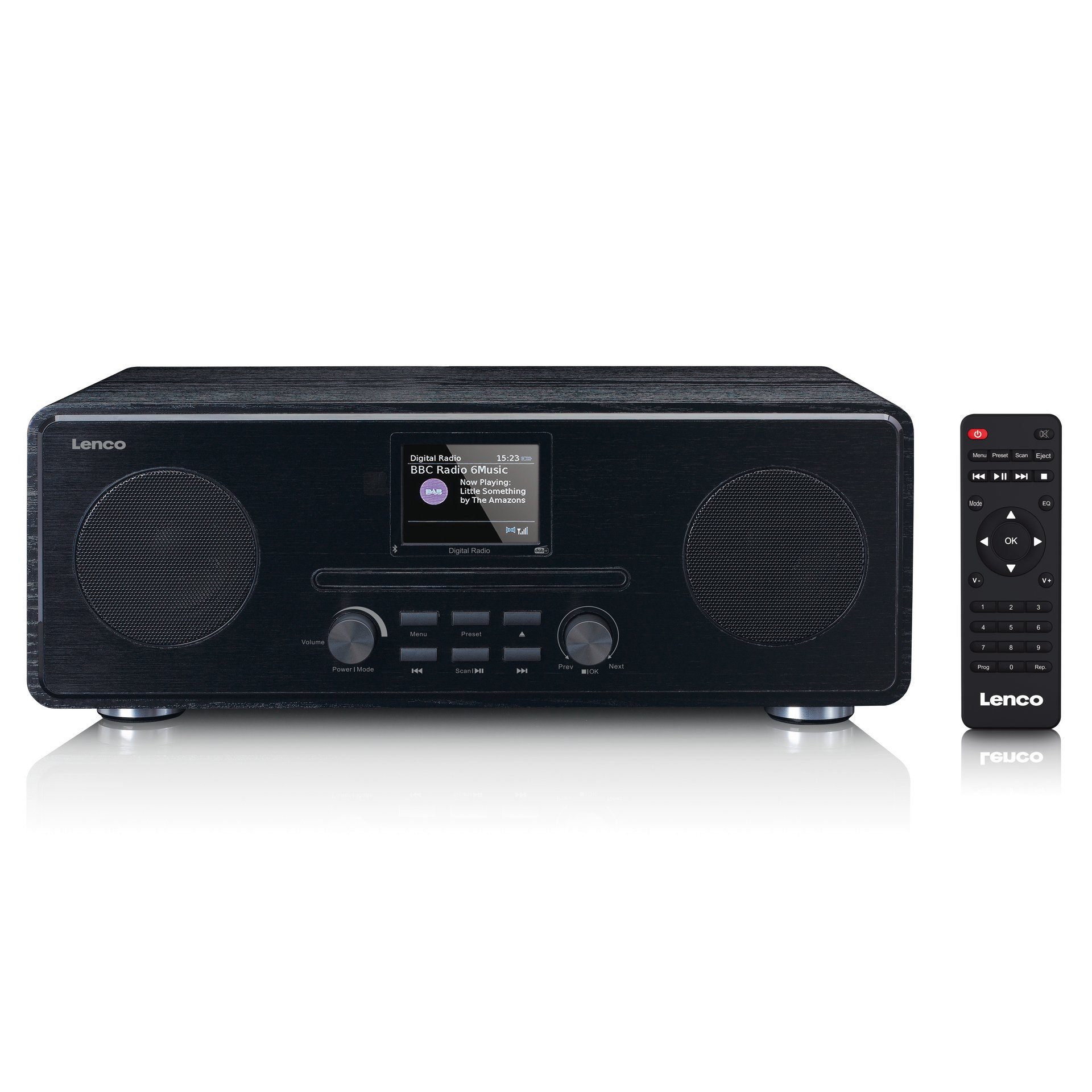 Lenco Player, CD, MP3 mit (FM-Tuner) Digitalradio DAB+, Radio BT, FM (DAB) RC