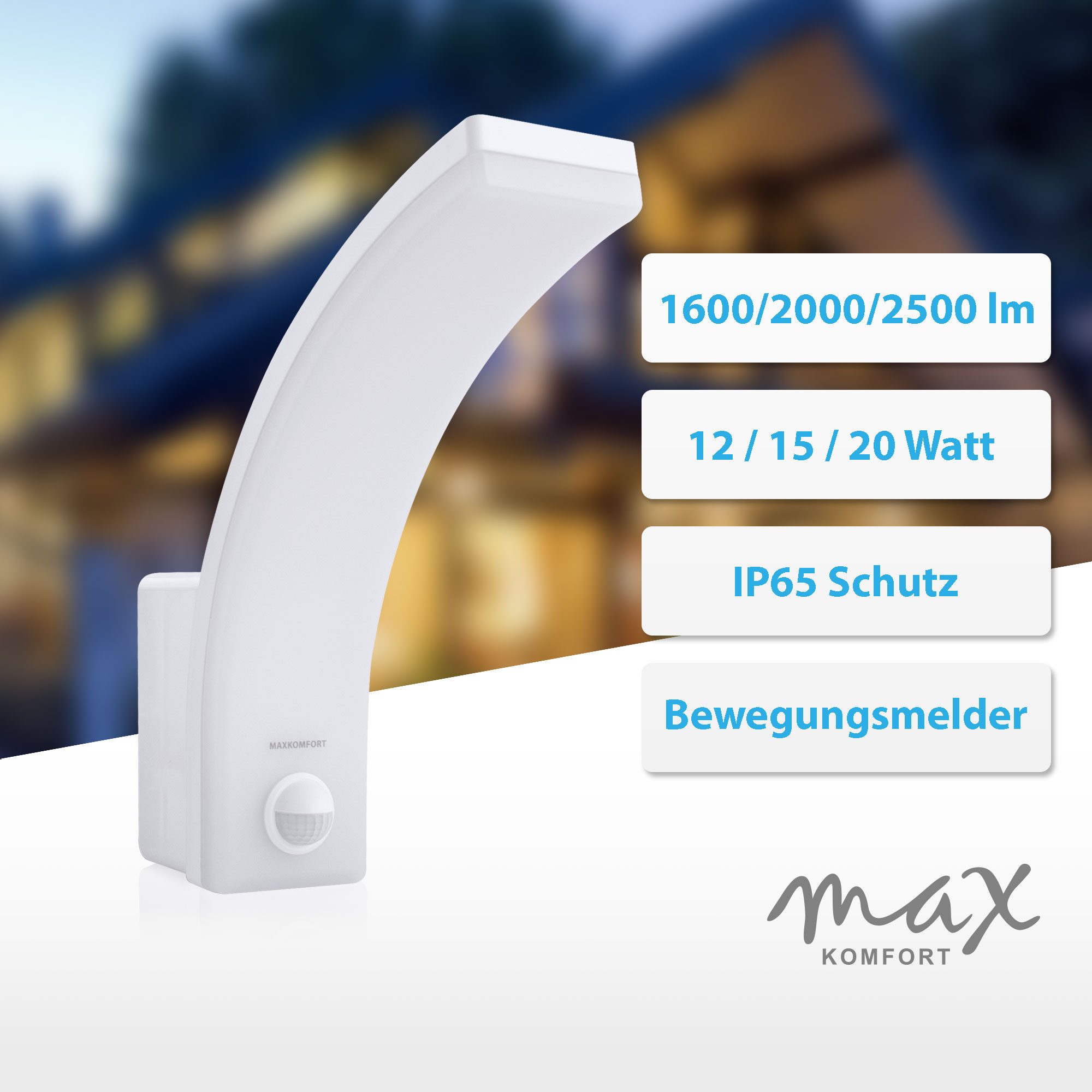 Maxkomfort Außen-Wandleuchte ST53K-X.PRIT, LED fest integriert, Neutralweiß