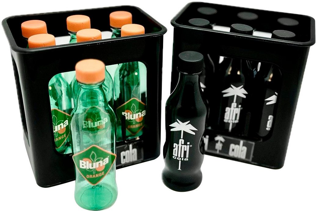 Kaufladensortiment Softdrink Getränkekiste Afri Cola/Bluna im Set