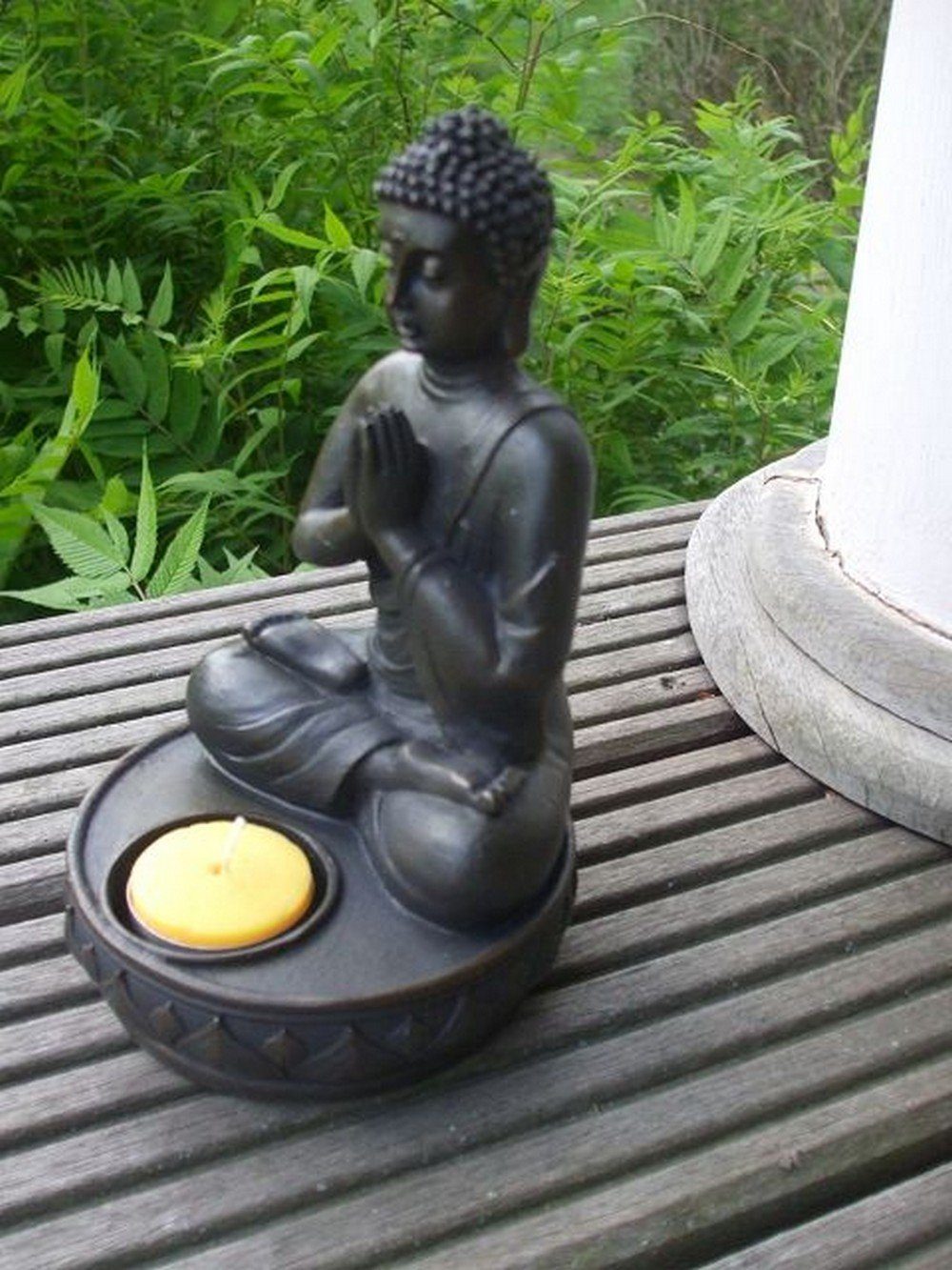 St) Buddha, fengshui, Deko-Impression (1 Impressionen Teelichthalter Teelichtständer, Teelichthalter