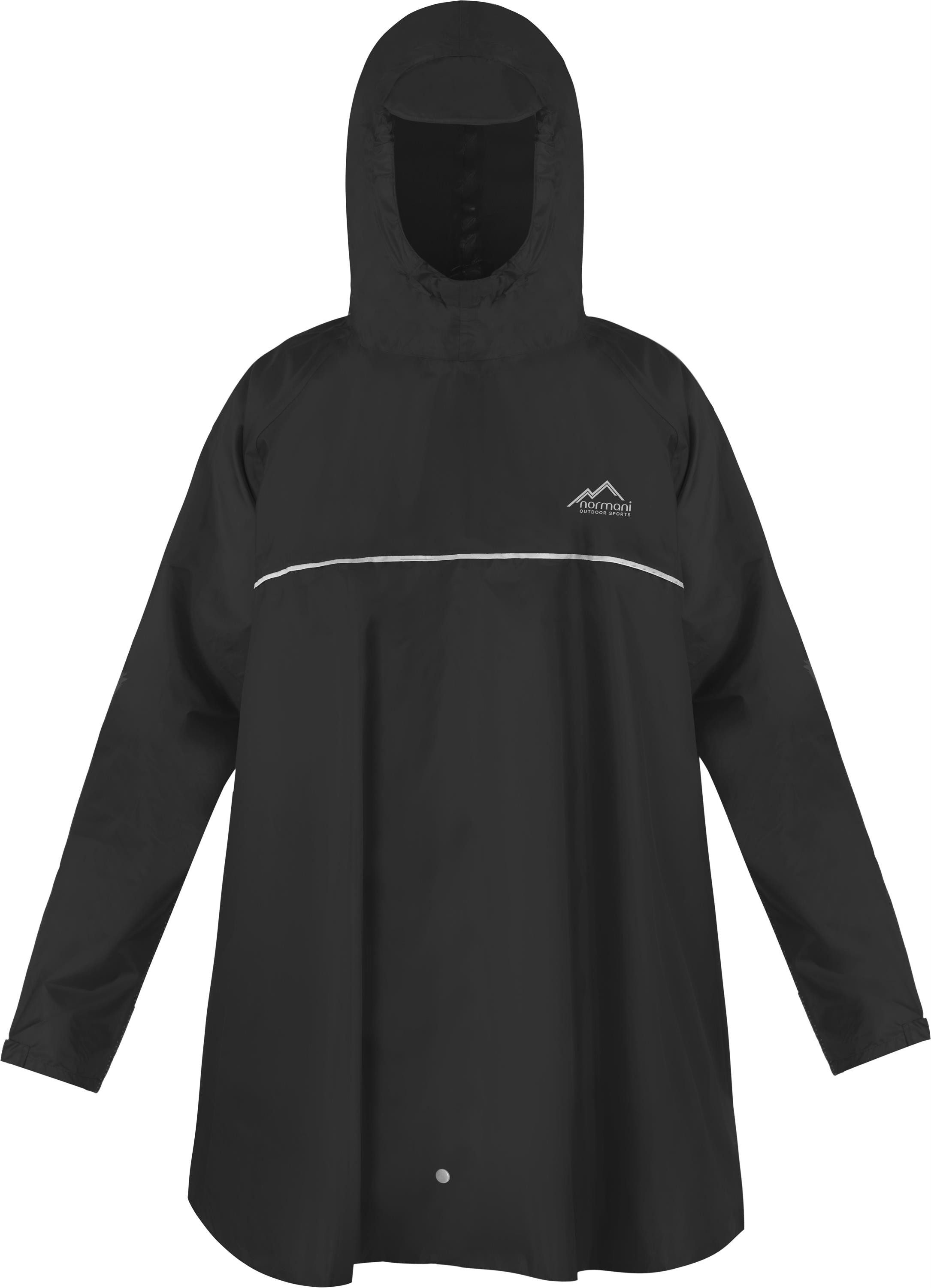 normani Regenponcho Kinder Regenponcho Mawsynram Wasserdichter Regencape mit Ärmeln - 3M™ Scotchlite™ Reflektor