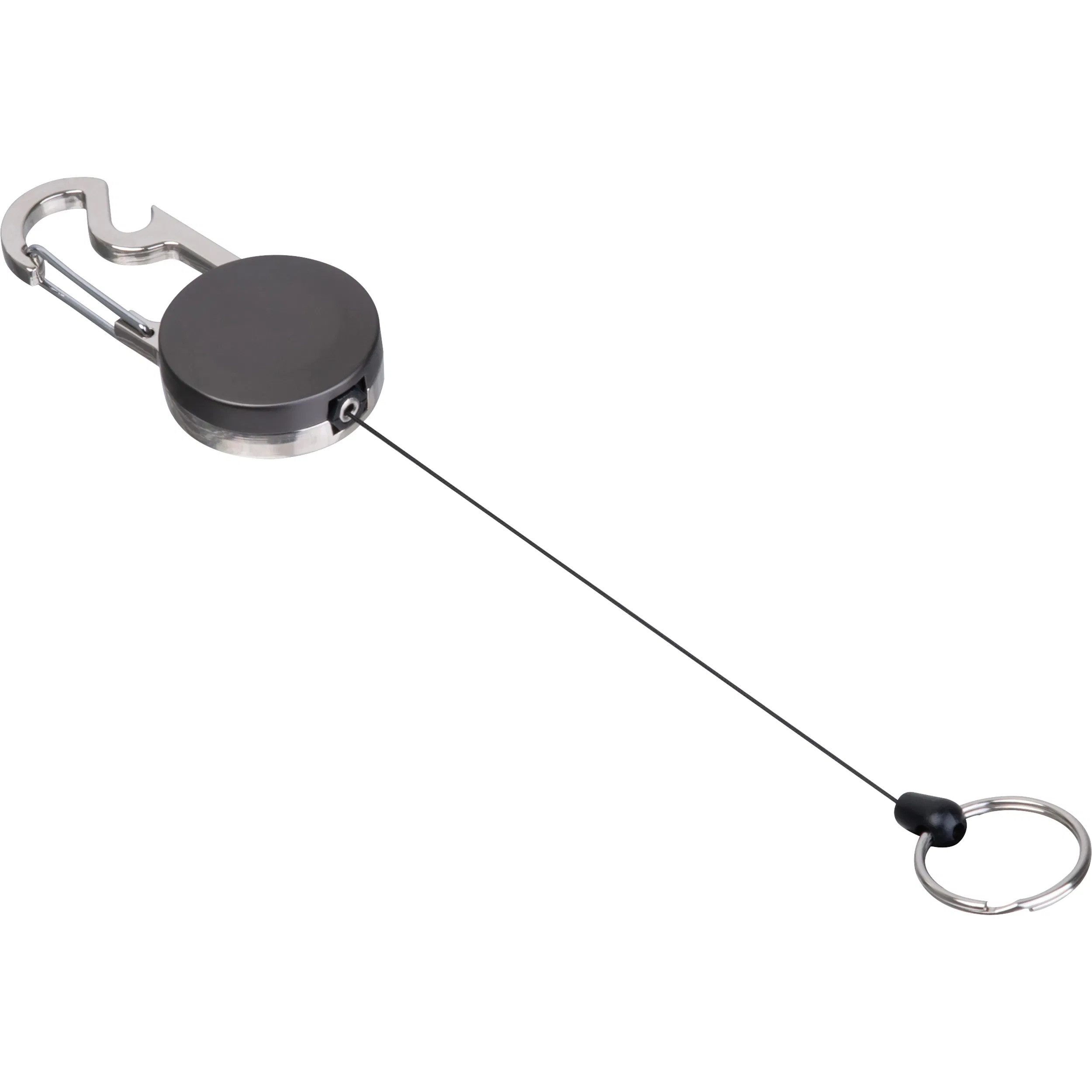 Macma Schlüsselanhänger Ausziehbarer Schlüsselanhänger / aus Metall / Karabiner mit Flaschenöf