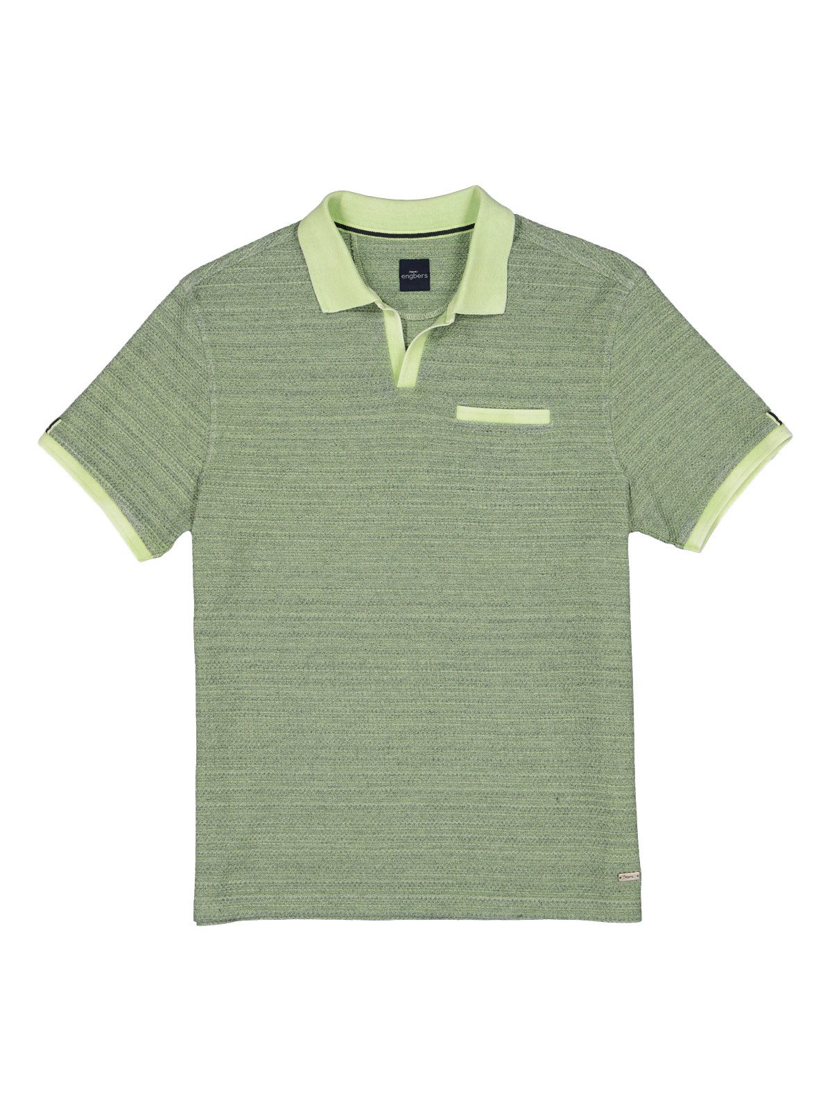 Poloshirt Herren Polo-Shirt meliert, Gruen
