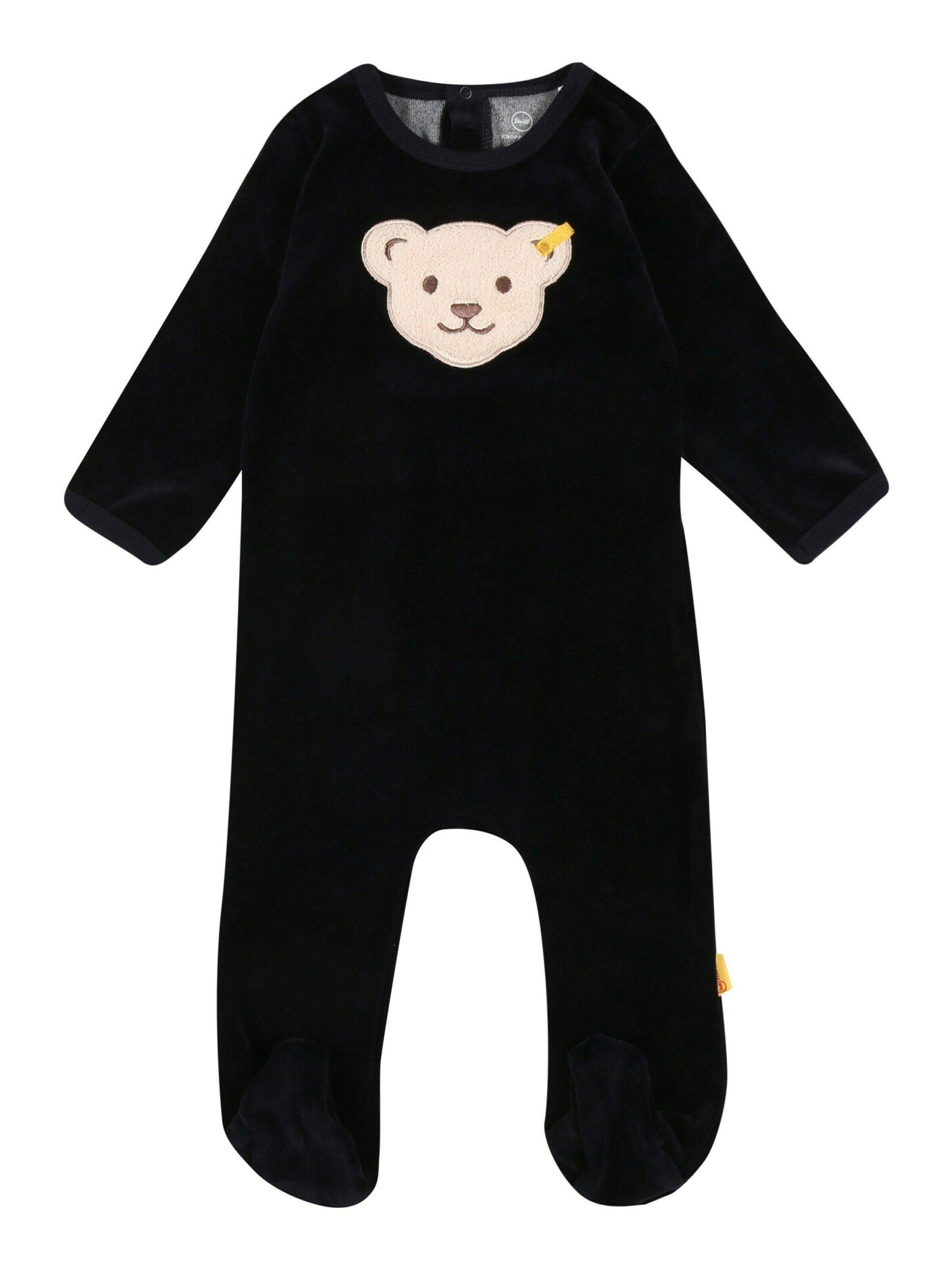 Steiff Baby Strampler - Hellblauer Jumpsuit Aus 100% Baumwolle Mit Teddybär Motiv