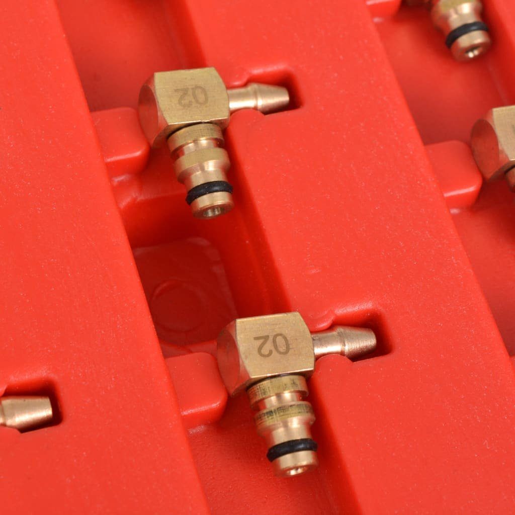 Adaptersatz vidaXL Diesel-Durchflussmesser 8 Werkzeugset Common für Rail Zylinder und