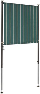 Angerer Freizeitmöbel Klemm-Senkrechtmarkise grün/weiß, BxH: 150x225 cm