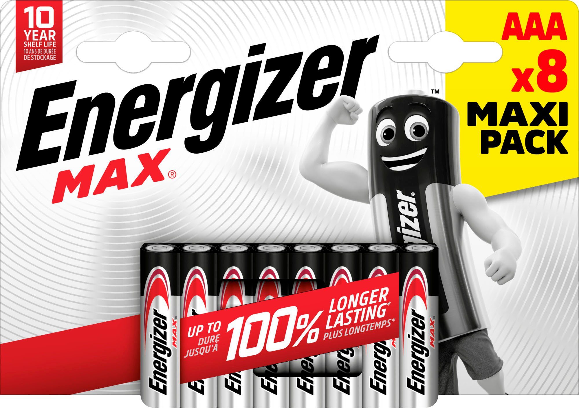 (8 Batterie, Energizer Max (AAA) Micro 8er Pack St)