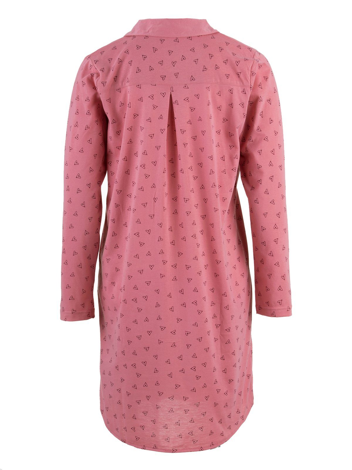 zeitlos Nachthemd Nachthemd Langarm - Herz Reverkragen