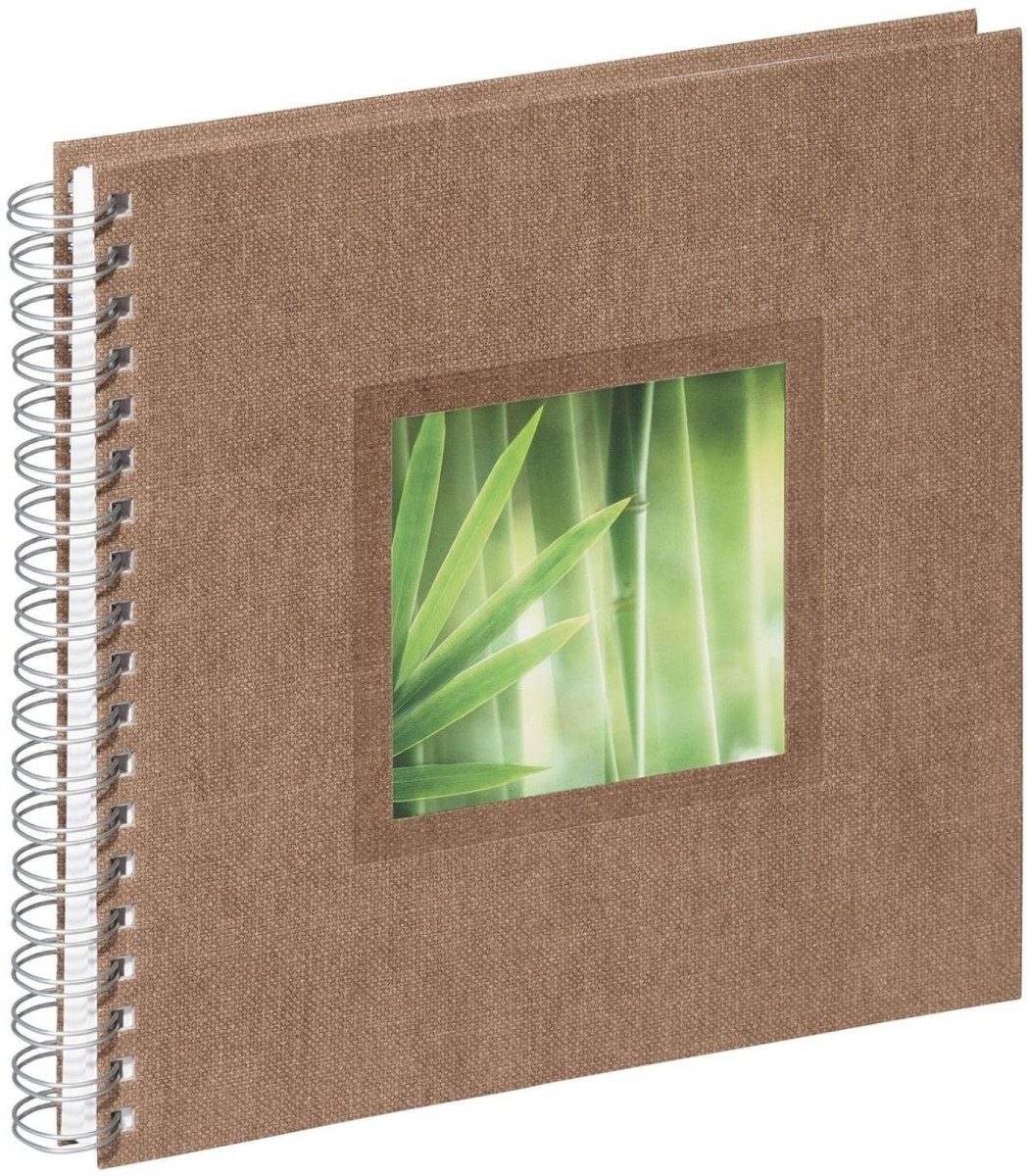 Fotoalbum Spiralalbum 24x25cm Nature Bamboo braun 50 Seiten.