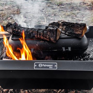 Petromax Feuerschale Brennbock transportable Lagerfeuer- Kochstelle mit Backfach, (Packung, 1-St., Feuerstelle bbx), einfache Montage