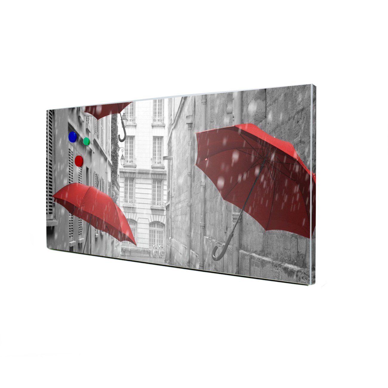 banjado Schirme, silberfarben Rote Magnete, Stahl (inkl. Wandtafel Stahlmagnettafel) 4