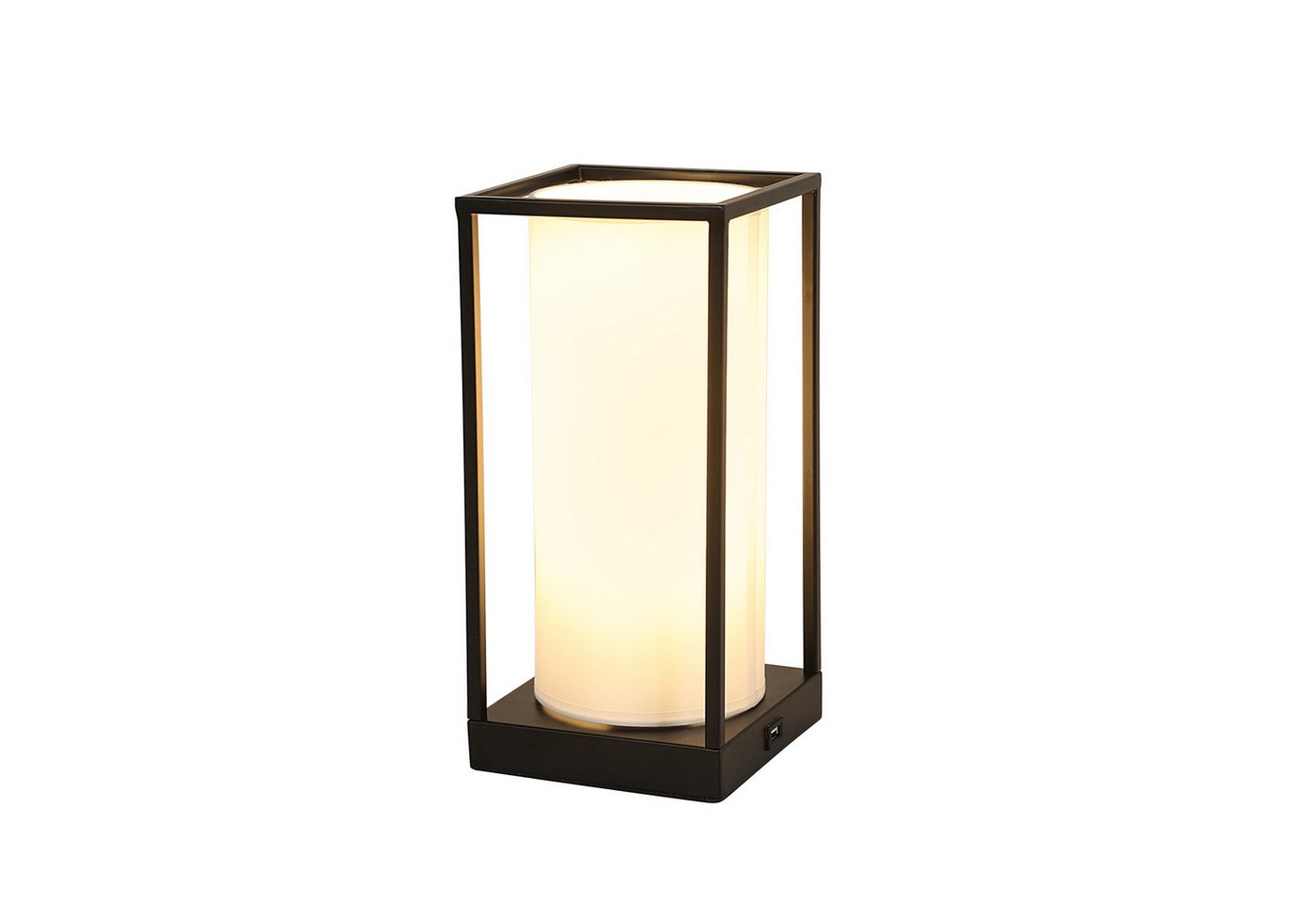 Riserva Schreibtischlampe Weiße Tischlampe mit Stoffschirm, Touch-Dimmer, 3 Helligkeiten, E27