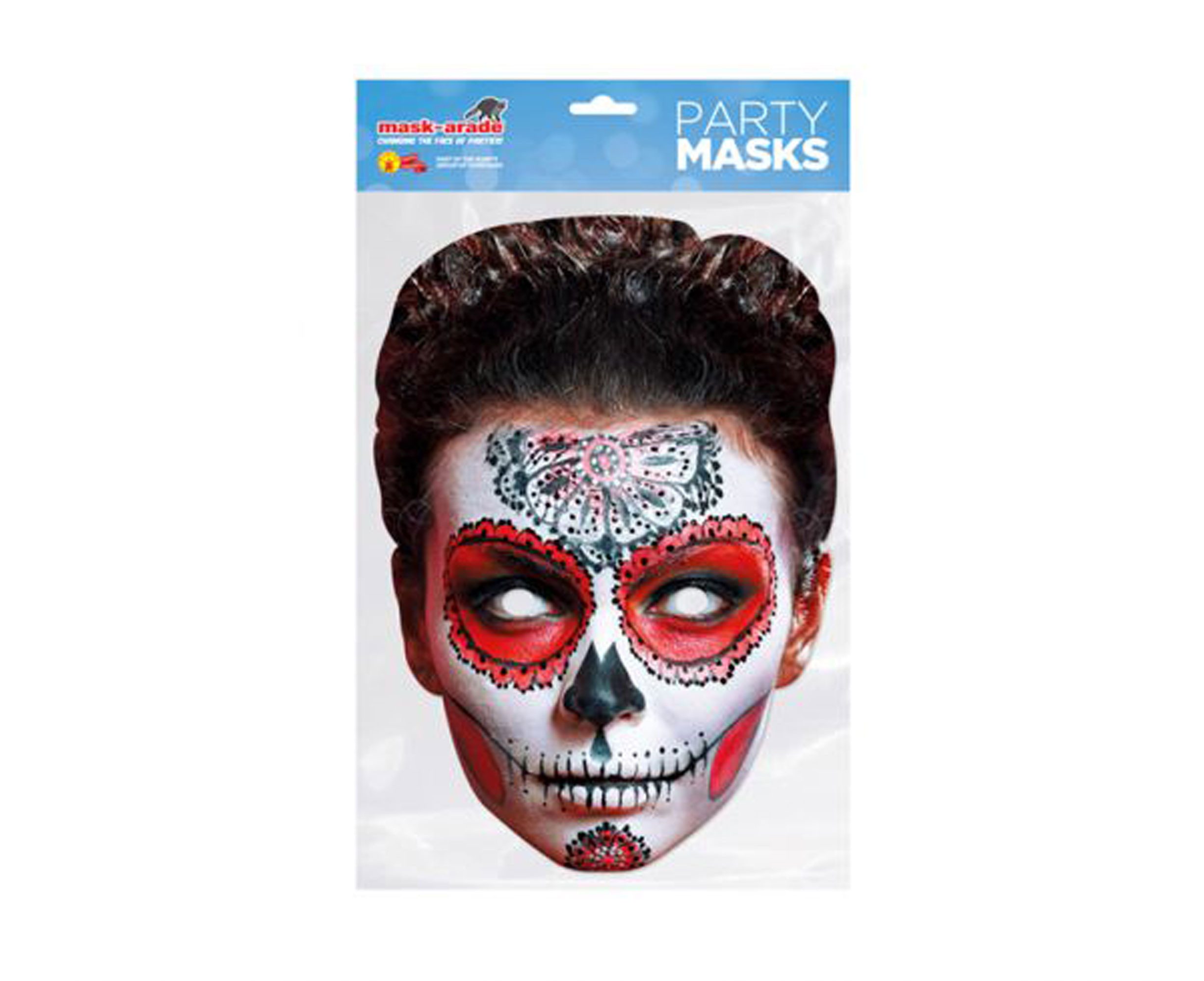 Verkleidungsmaske Day of the Dead - Masken - Frau rot - Maske günstig online kaufen