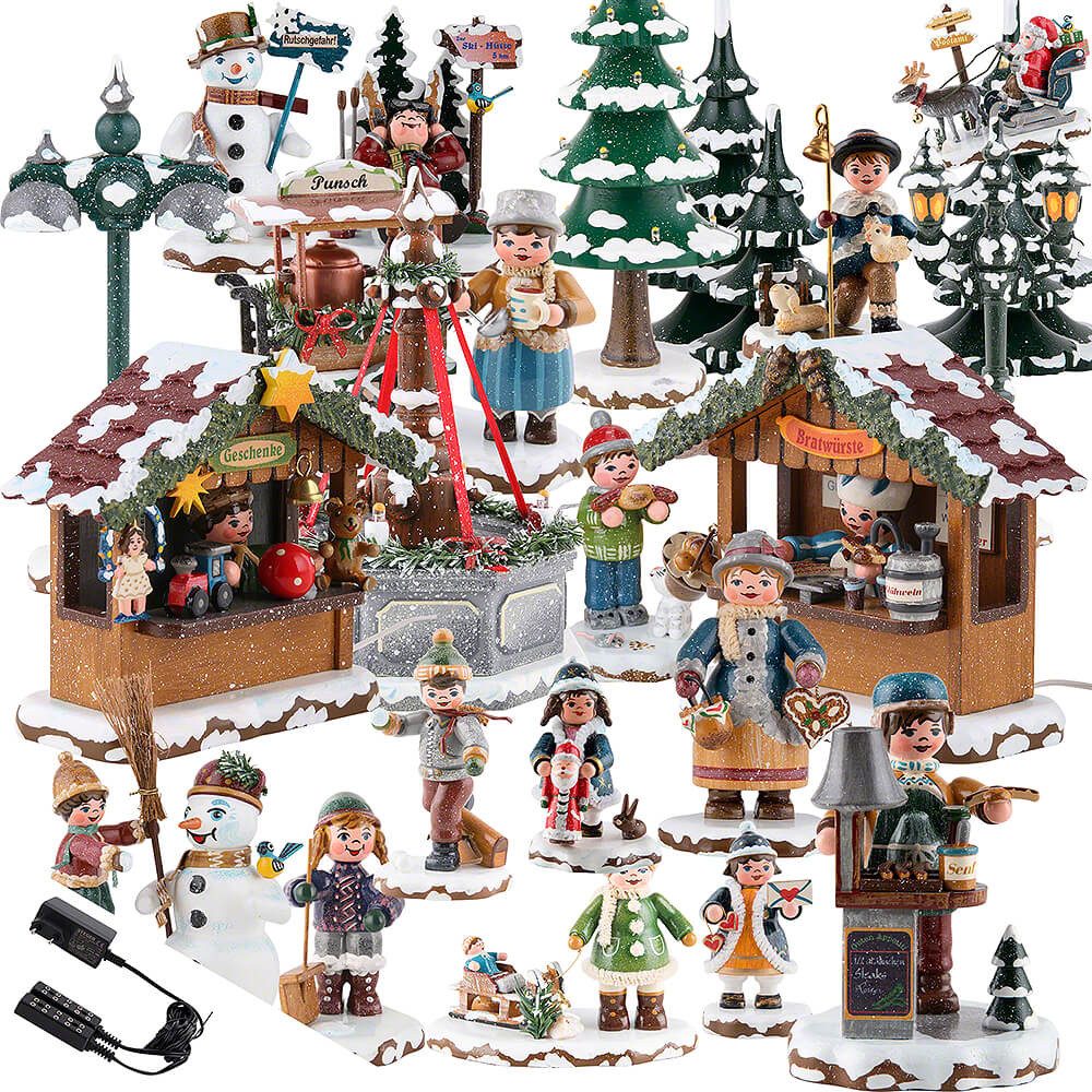 Hubrig Volkskunst GmbH Dekofigur Winterzauberwelt - Großes Hubrig Winterkinder Set von Hubrig Volkskuns