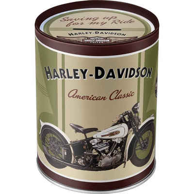 Nostalgic-Art Spardose Metall Spardose Sparbüchse Sparschwein - Harley-Davidson
