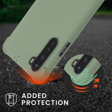 kwmobile Handyhülle Hülle für OnePlus Nord, mit Metall Kette zum Umhängen - Silikon Handy Cover Case Schutzhülle