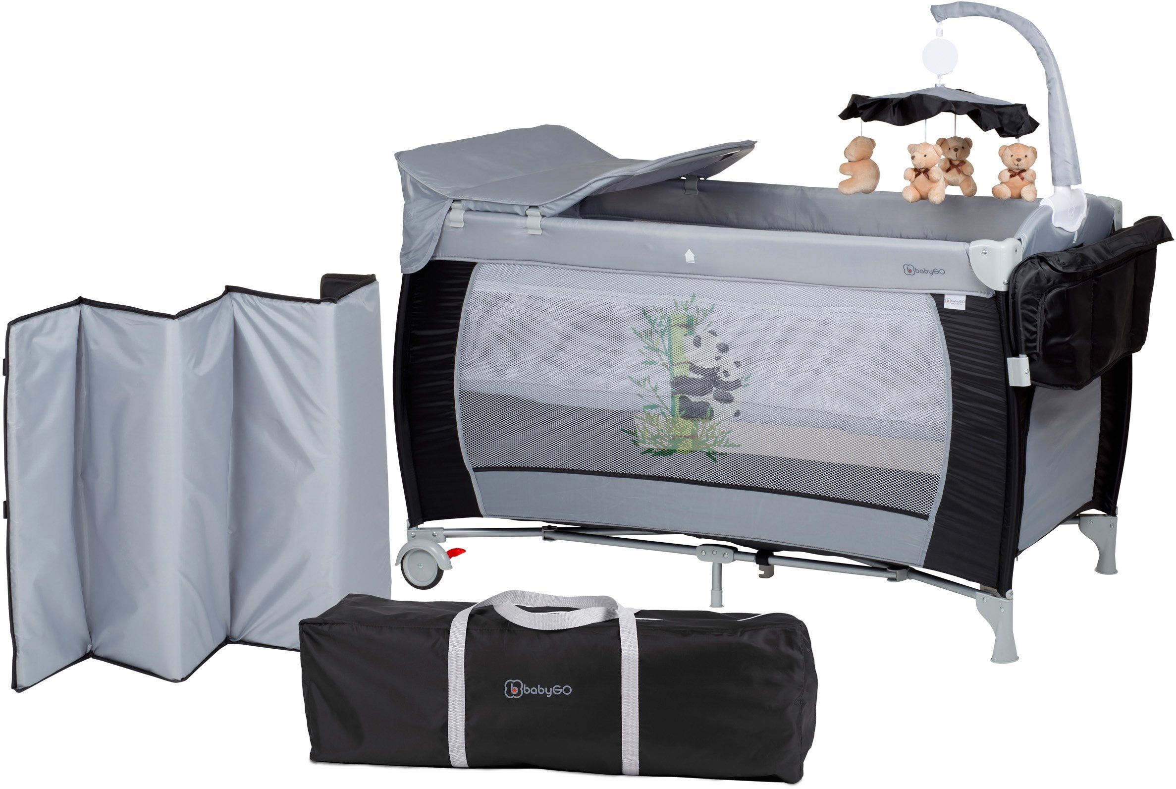 BabyGo Baby-Reisebett Sleeper Deluxe, black, mit Musik-Mobile günstig online kaufen
