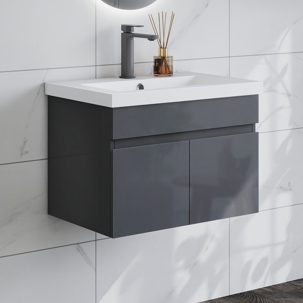 duschspa Waschtisch Waschbecken mit Unterschrank Badschrank Waschplatz Badmöbel Set