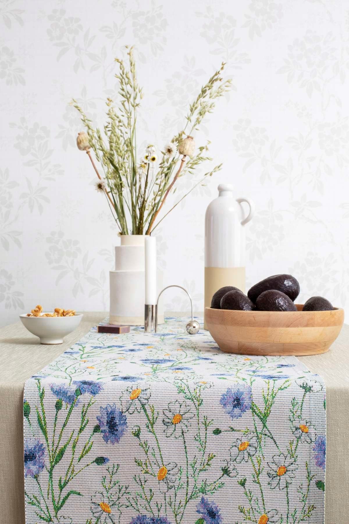 EKELUND MASTER WEAVERS 1692 Tischläufer Tischläufer Sommar 35x120 cm, Pixel gewebt (6-farbig)