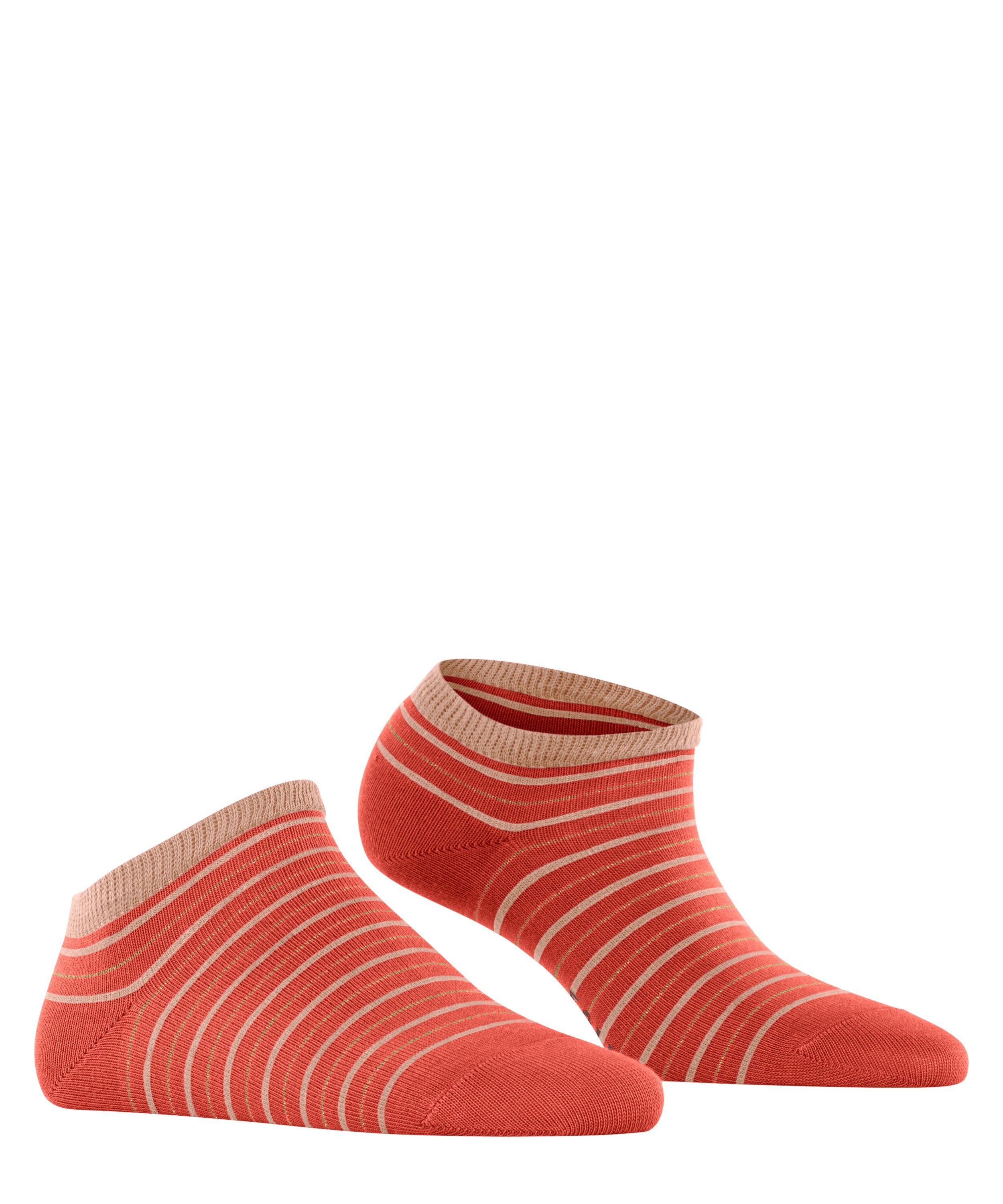 (1-Paar) orange mit Stripe (8655) FALKE Lurexgarn Shimmer Sneakersocken