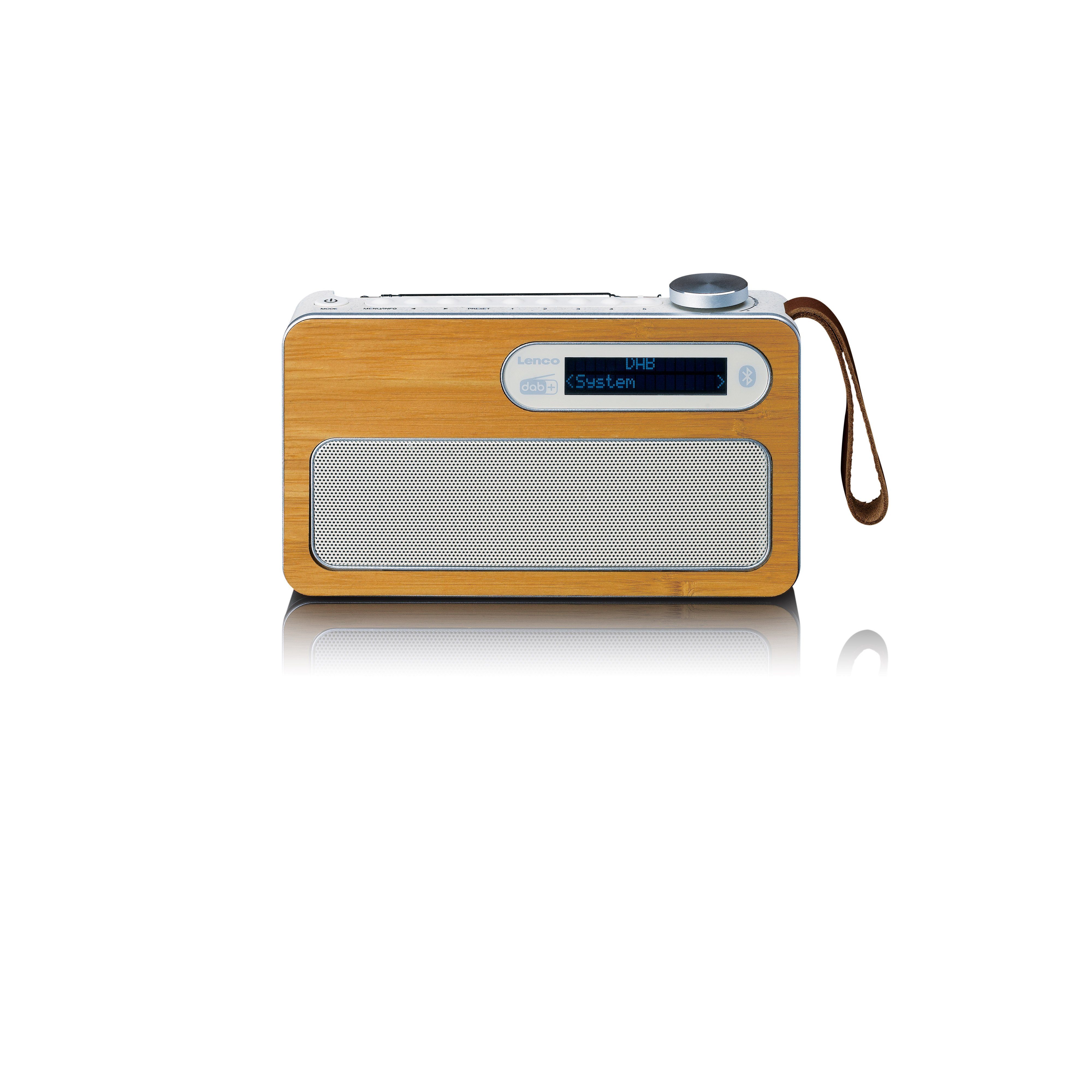 Lenco PDR-040EF Digitalradio (DAB) (DAB+,FM, 3 W, Bluetooth 5.0 und 12-16 Stunden Akkulaufzeit im Bambus Design)