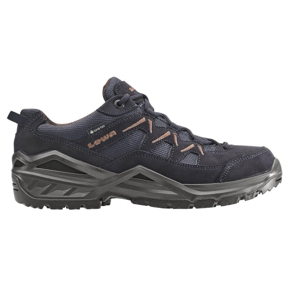 Lowa Sirkos Evo Low GTX (Veloursleder/Textil, wasserdicht) navyblau/braun W günstig online kaufen