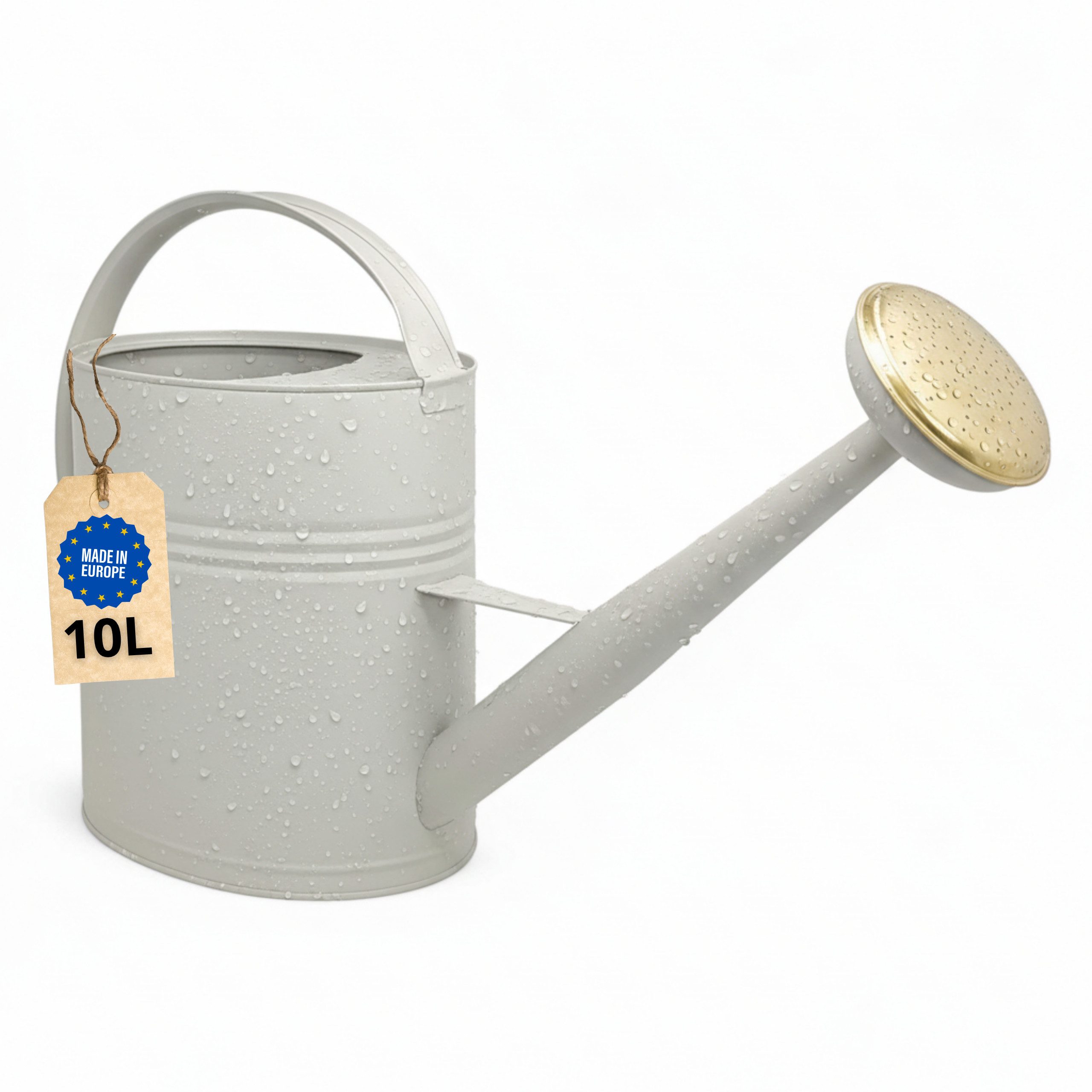 LIVLIG Gießkanne 10L, Gießkanne Vintage, Giesskanne Metall (Die Gießkanne wird mit einem abnehmbaren Gießkopf geliefert)