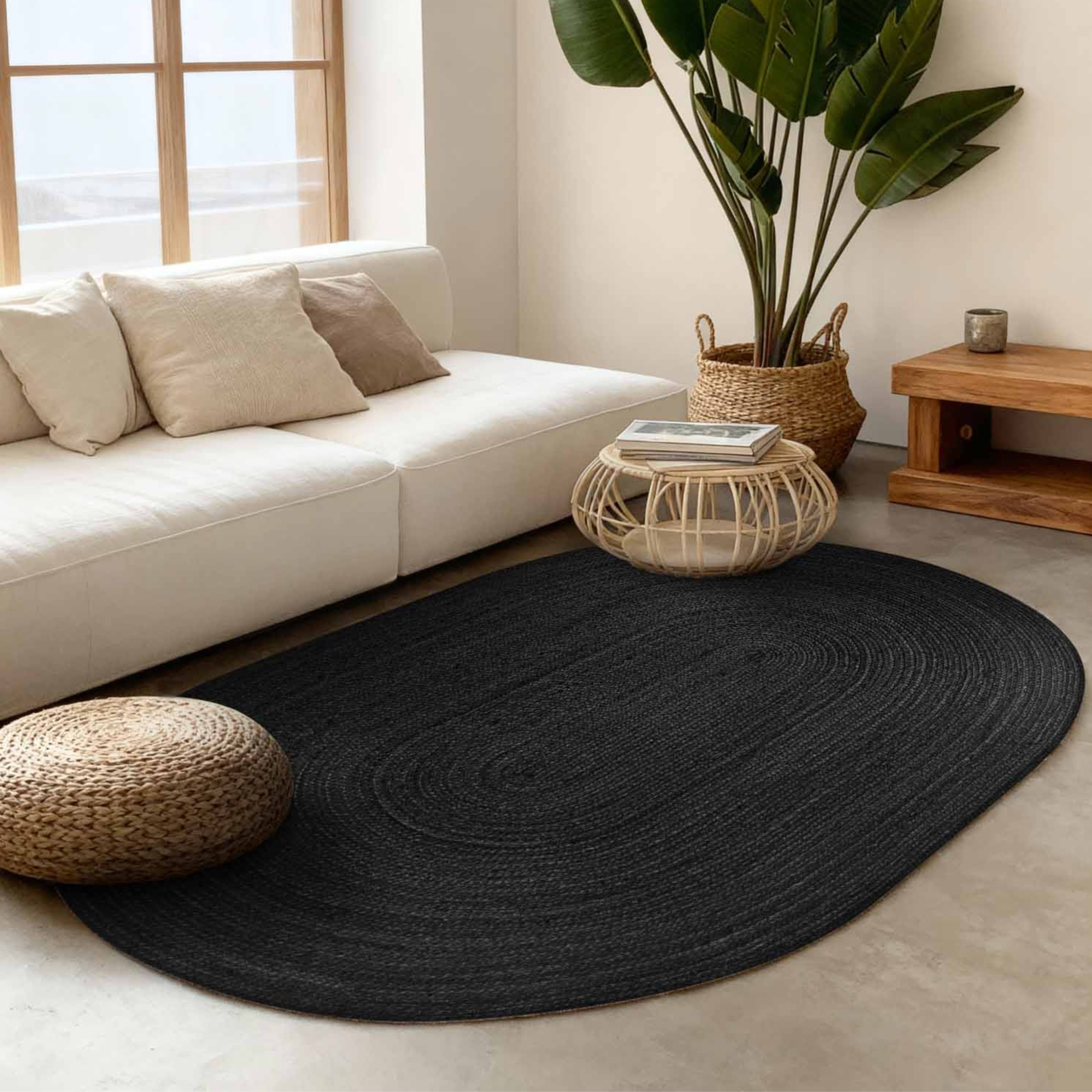 HANSE Home Teppich Rangpur Juteteppich, oval, Höhe: 10 mm, Handgewebt, 100% Jute, Natur, Wohnzimmer, Flur, Boho, Skandi