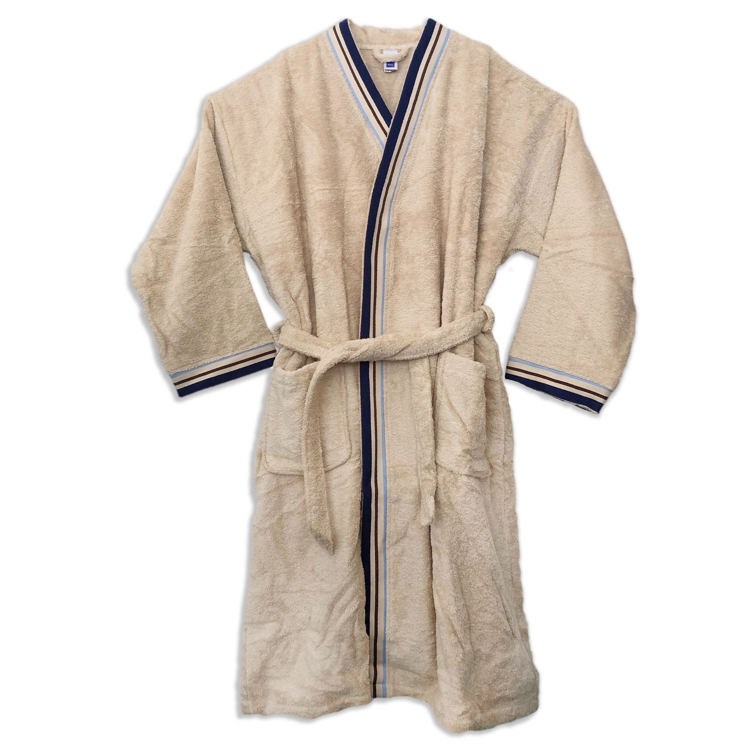 kela Bademantel Beiger Unisex Bademantel XL/XXL Baumwolle weich und bequem Sauna, Baumwolle
