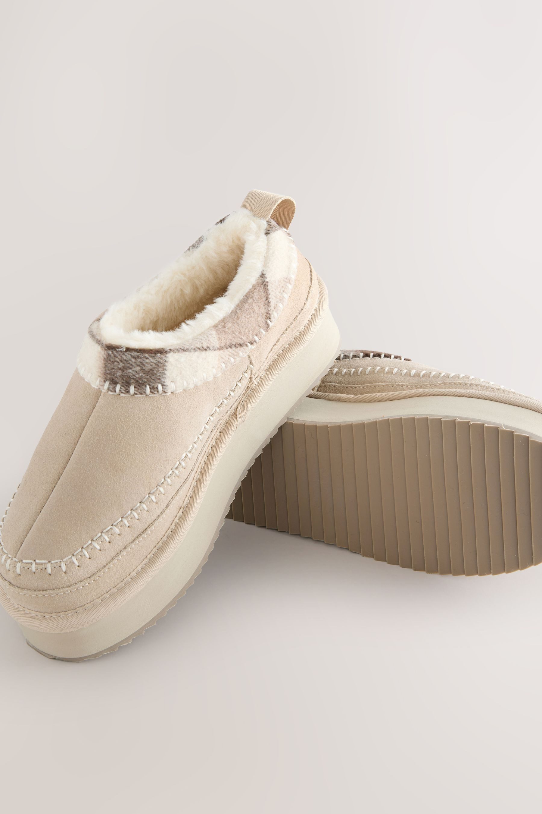 Next Forever Comfort® Plateau-Lederschuhe, Fellfutter Mules (1-tlg)