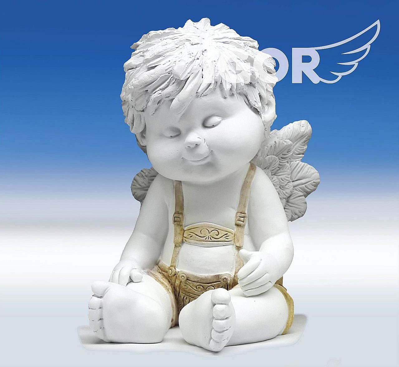 Small-Preis Engelfigur Trachtenengel Igor mit Lederhose 24/19 cm, Perfekt zu jedem Anlass