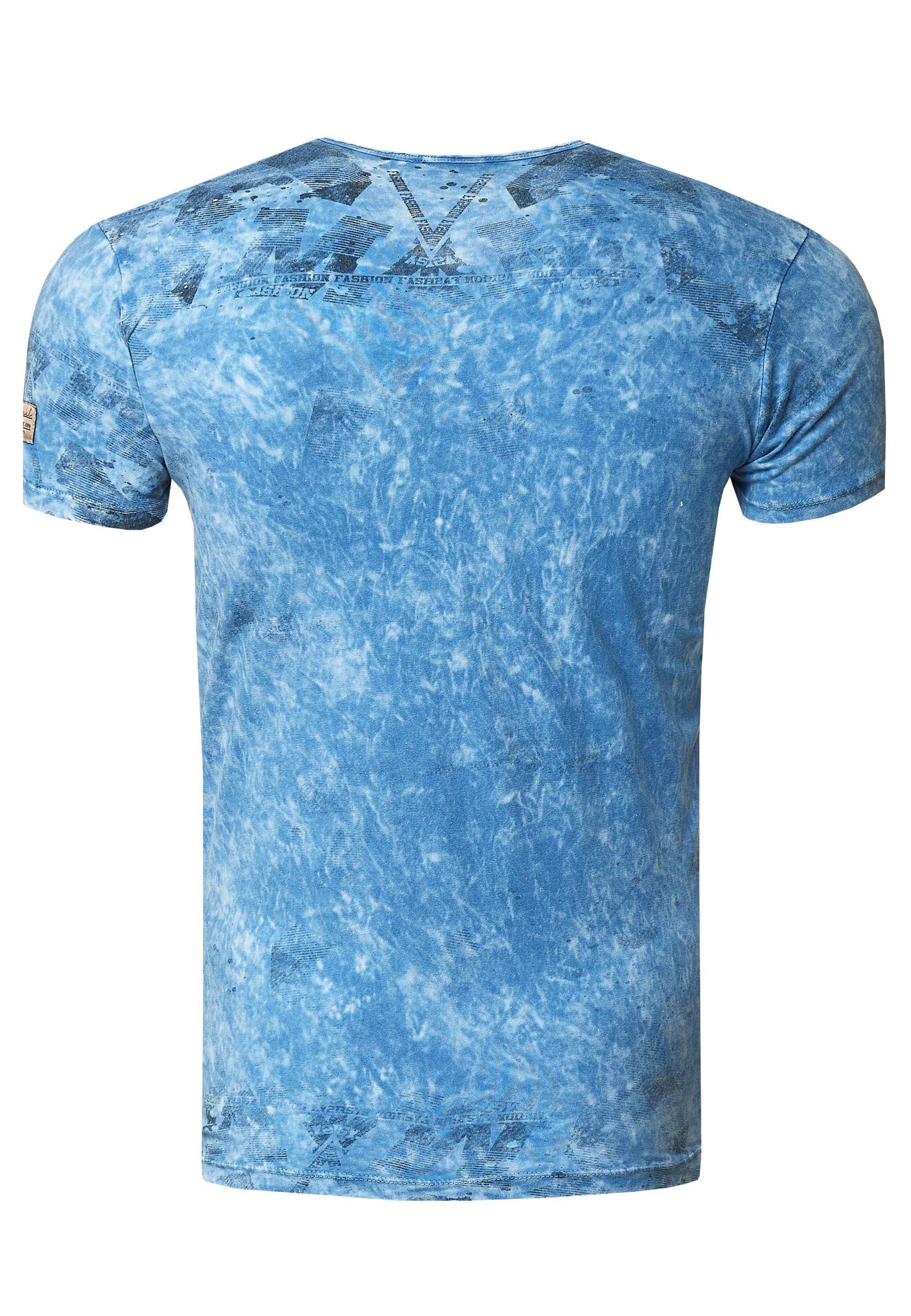 coolen T-Shirt Neal Rusty im blau Used-Look-Design