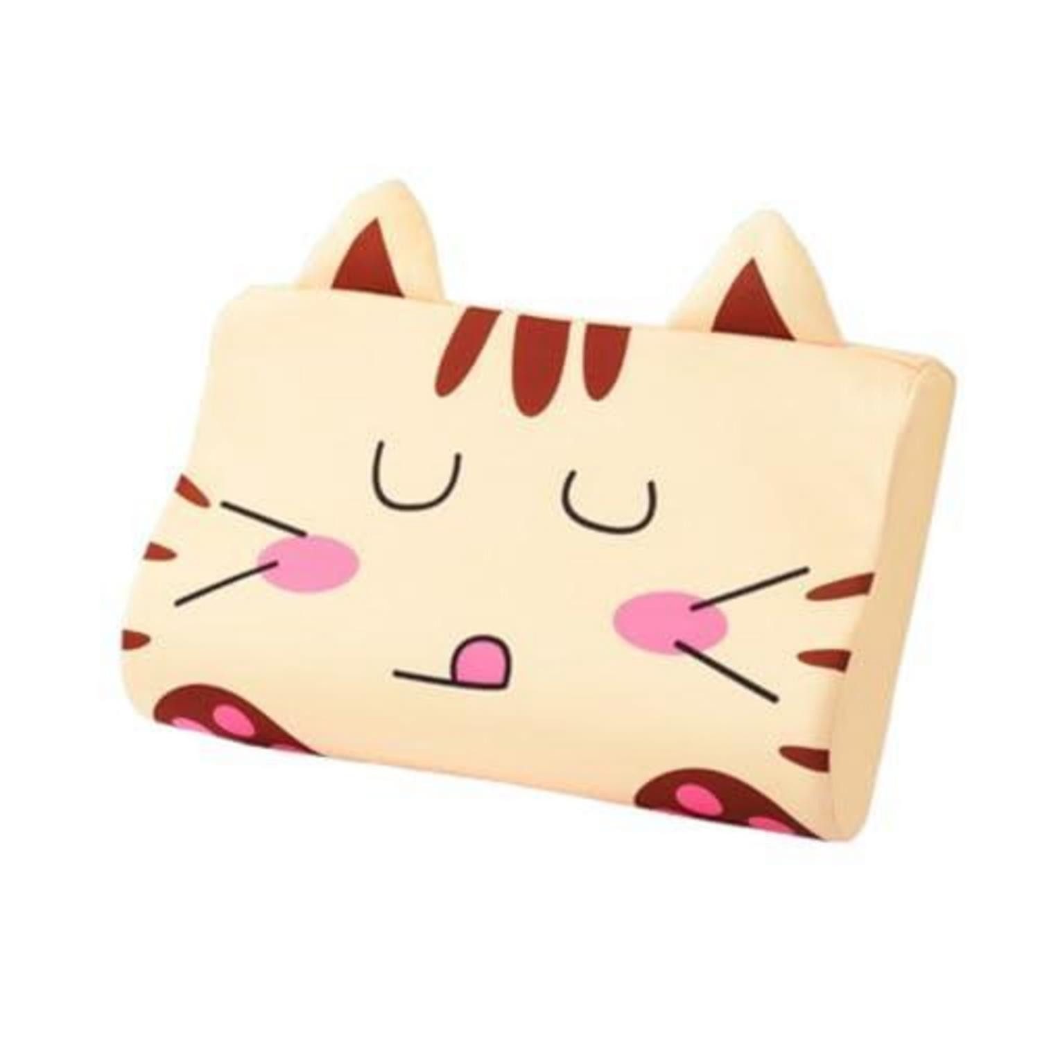 LuxusKollektion Kinderdaunenkissen Kinderkissen Ergonomisch Atmungsaktiv Hautfreundlich Katze 50*30 cm