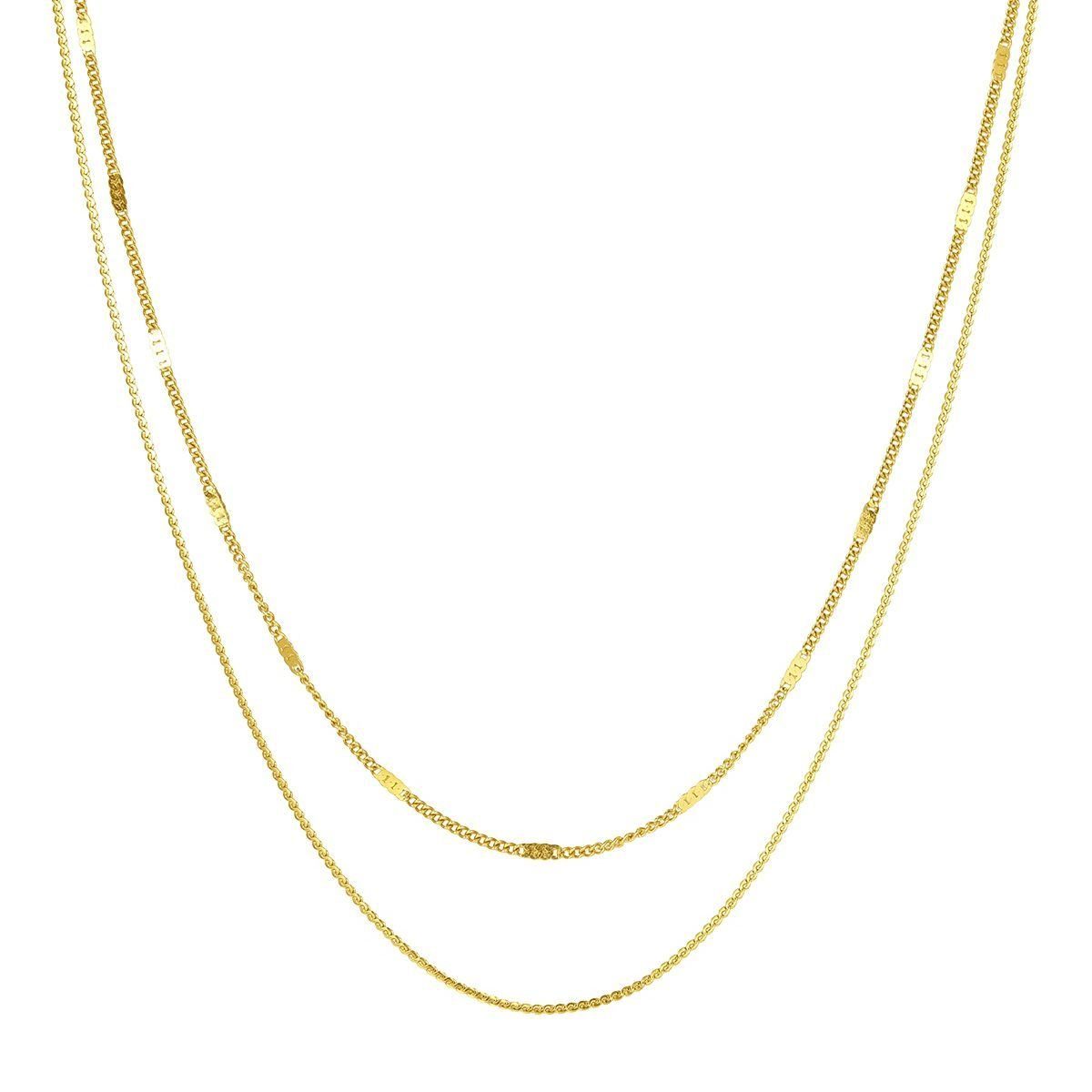 Hey Happiness Edelstahlkette Kabel Kugel Kette mehrreihig, Edelstahl Halske günstig online kaufen