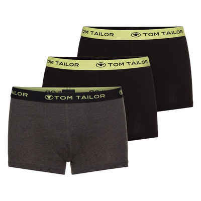 TOM TAILOR Boxershorts TOM TAILOR Herren Pants grau uni 3er Pack (3-St)