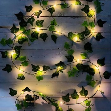 Bifurcation LED Dekolicht 5 m künstliche Blatt-Blumen-Feen-Lichterkette, batteriebetrieben