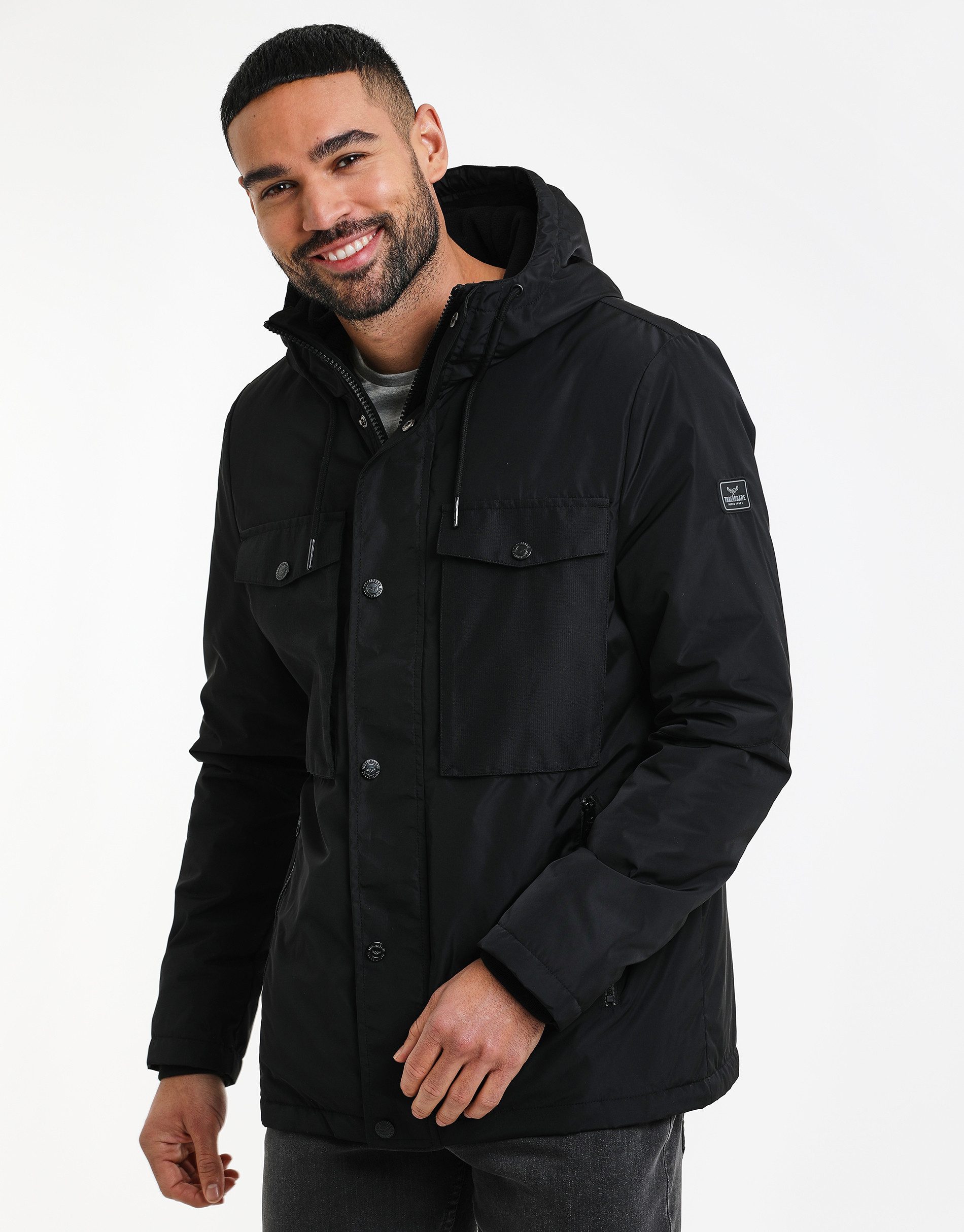 Threadbare Wintermantel THBBoyo (1-tlg) mit praktischer Kapuze