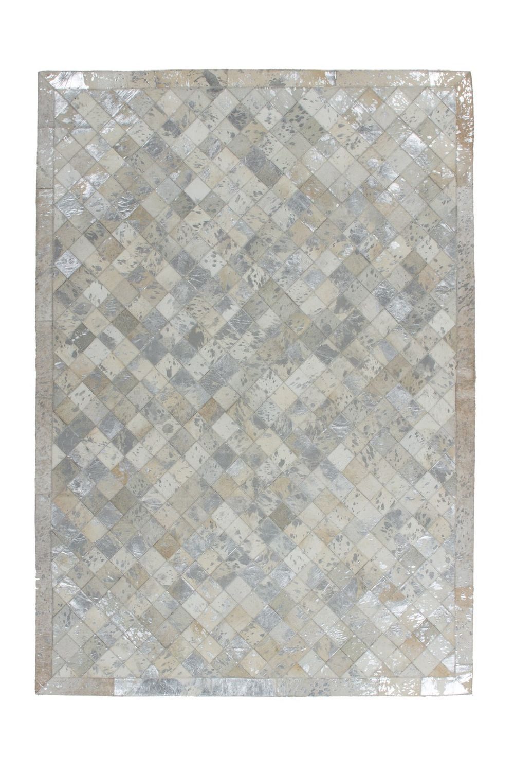 Teppich Boss Teppich Flachgewebe Teppich Lea 210 - Grau / Silber, rechteckig, Höhe: 8 mm