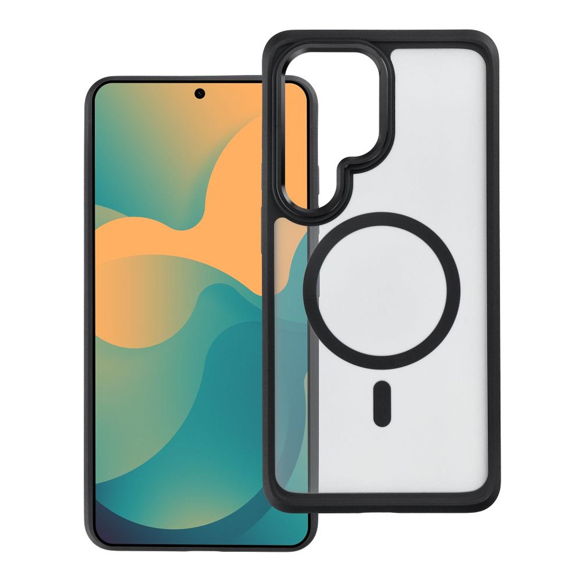 Forcell Handyhülle Smoke Hybrid Premium Lite für Samsung Galaxy S26 Ultra, Schwarz 6,9 Zoll, Mit Magnetring und erhöhtem Display- und Kamerarand