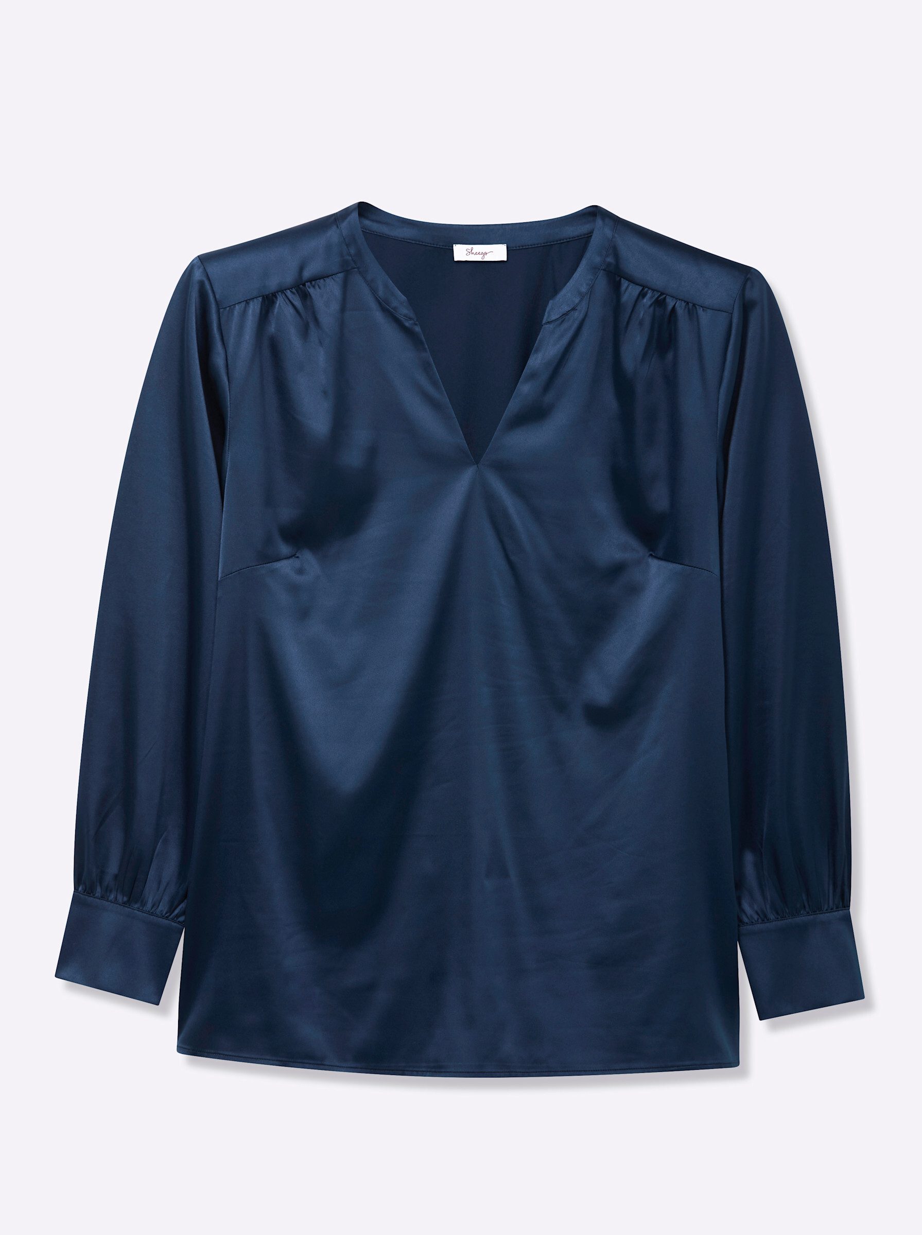 Klassische Bluse Tunika Langarm