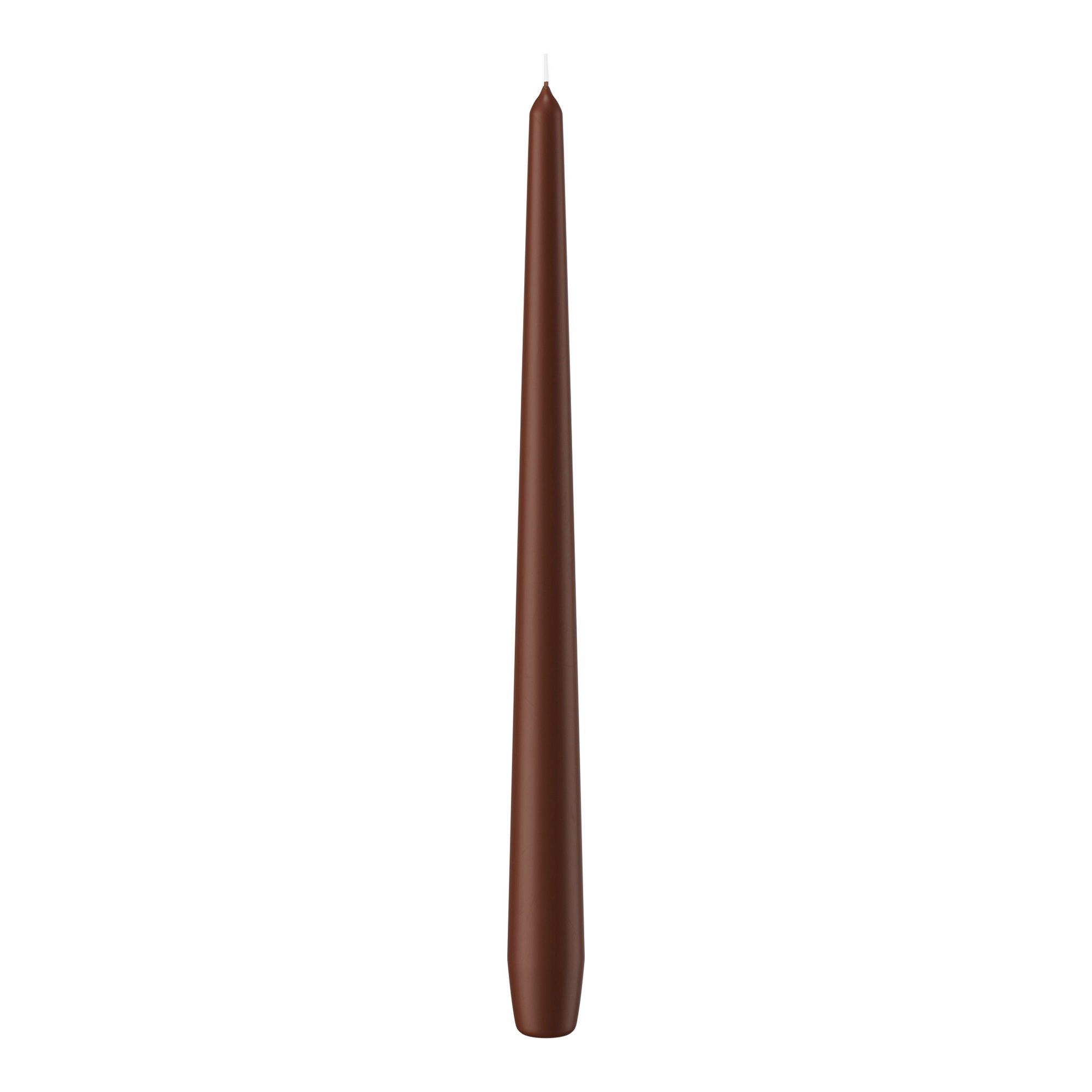 Wiedemann Kerzen Spitzkerze Spitzkerzen Kastanie Braun 300 x Ø 25 mm, 12 Stück