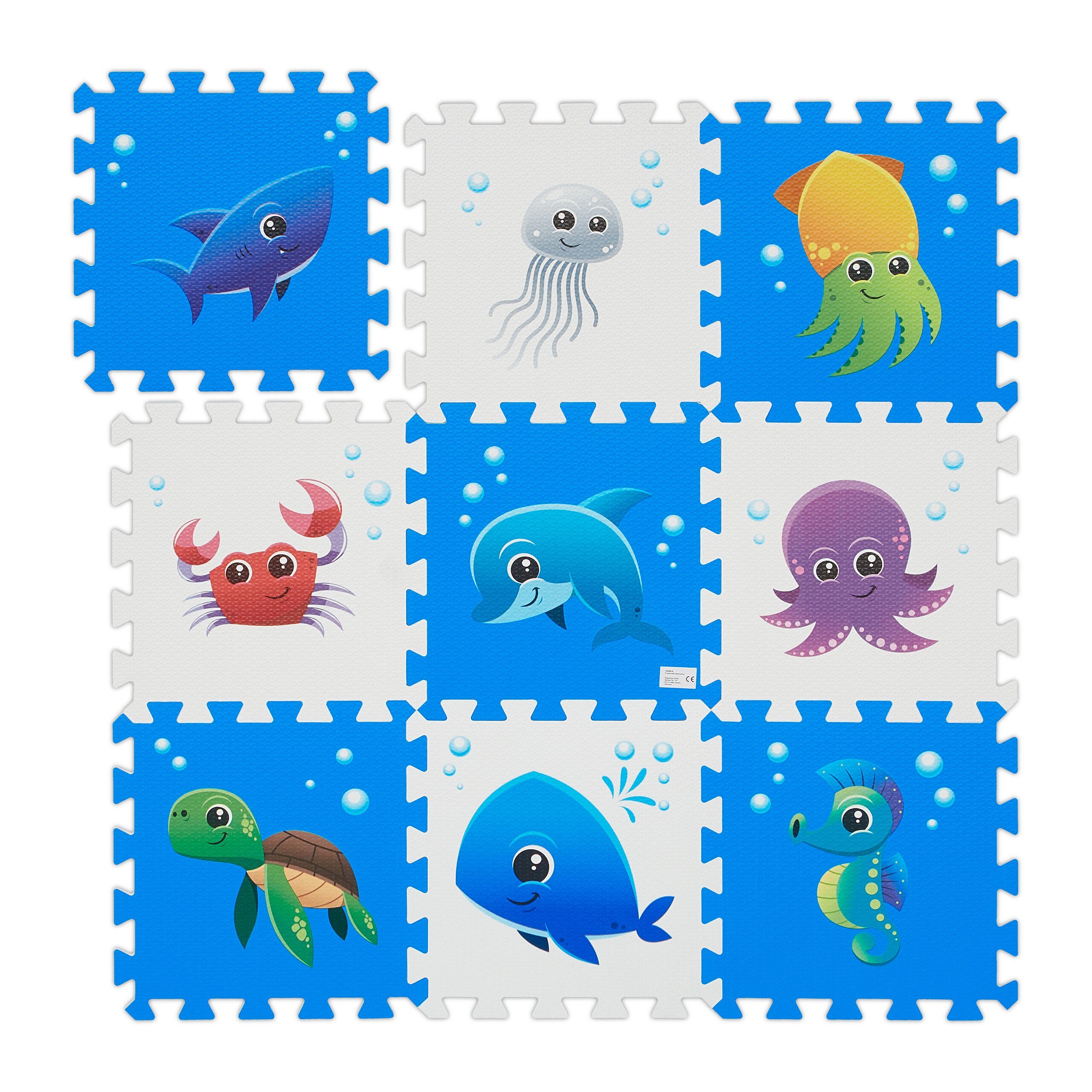 relaxdays Spielmatte Puzzlematte mit Meerestieren günstig online kaufen