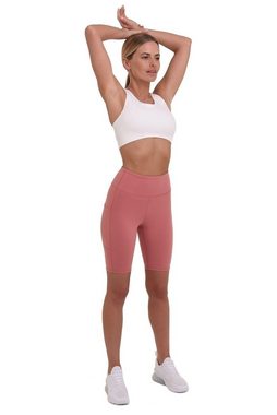 TCA 3/4-Hose Damen Yoga-Shorts mit hoher Taille und Handytasche - Dunkelpink (1-tlg)